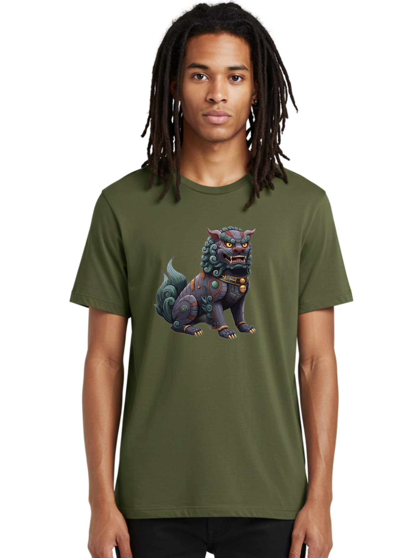 Fu-Dog-3 Men'S Graphic Tee, 100% Cotton, Comfortable Casual Summer Wear, Machine Washable, Vintage Camera, Old Camera, Antique Camera, Black Camera, Classic Photography, Photography Equipment, Nostalgic Device, Film Camera, Camera Art Bag504