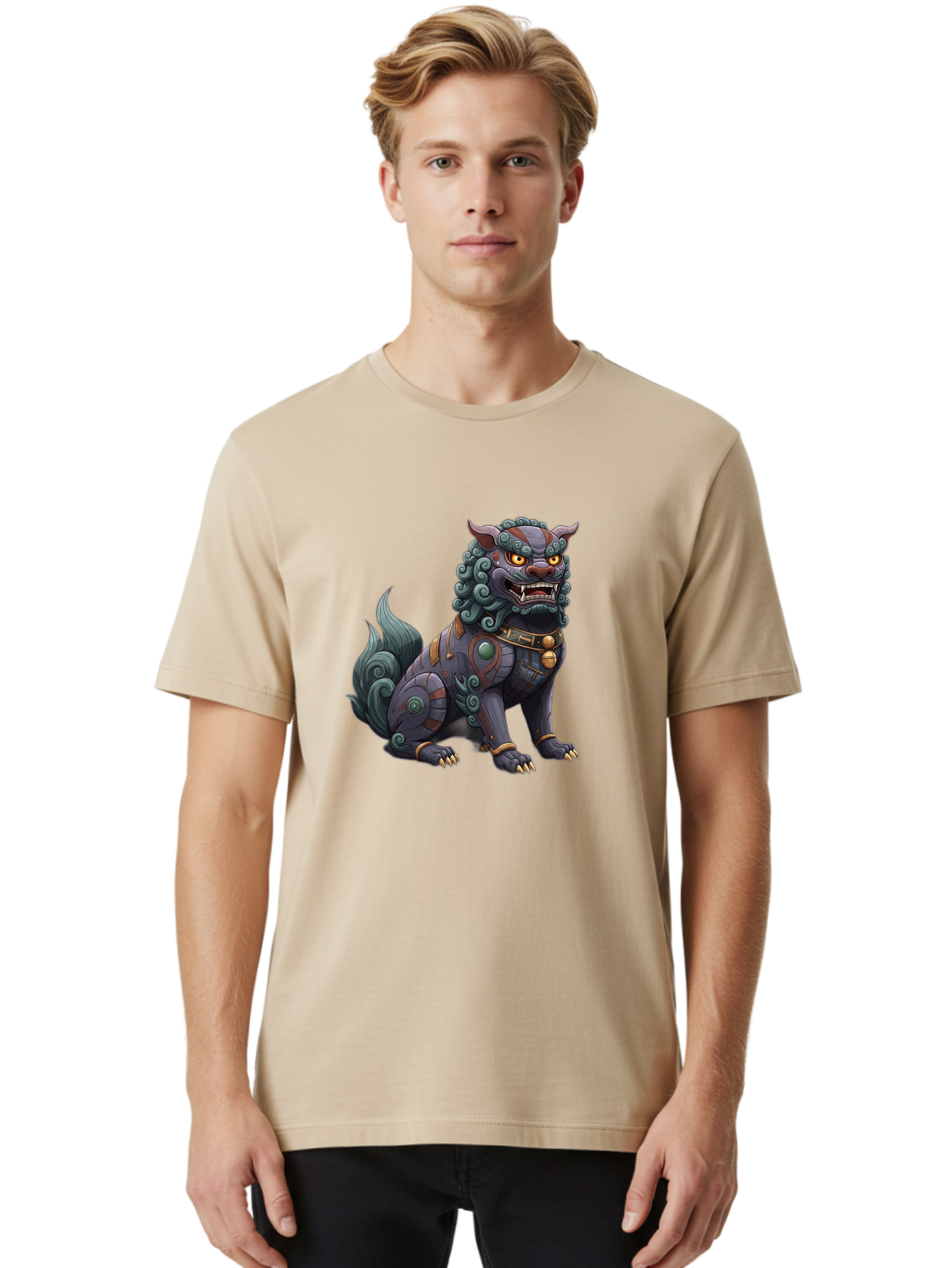 Fu-Dog-3 Men'S Graphic Tee, 100% Cotton, Comfortable Casual Summer Wear, Machine Washable, Vintage Camera, Old Camera, Antique Camera, Black Camera, Classic Photography, Photography Equipment, Nostalgic Device, Film Camera, Camera Art Bag504