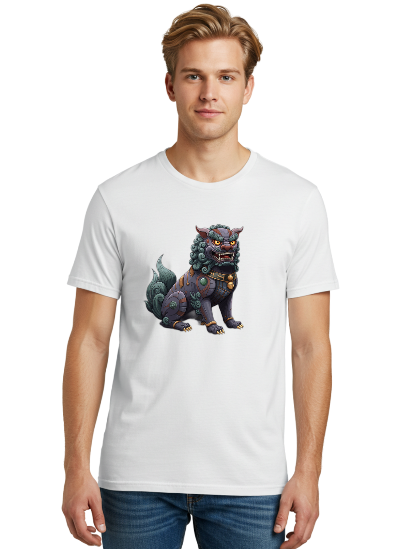 Fu-Dog-3 Men'S Graphic Tee, 100% Cotton, Comfortable Casual Summer Wear, Machine Washable, Vintage Camera, Old Camera, Antique Camera, Black Camera, Classic Photography, Photography Equipment, Nostalgic Device, Film Camera, Camera Art Bag504