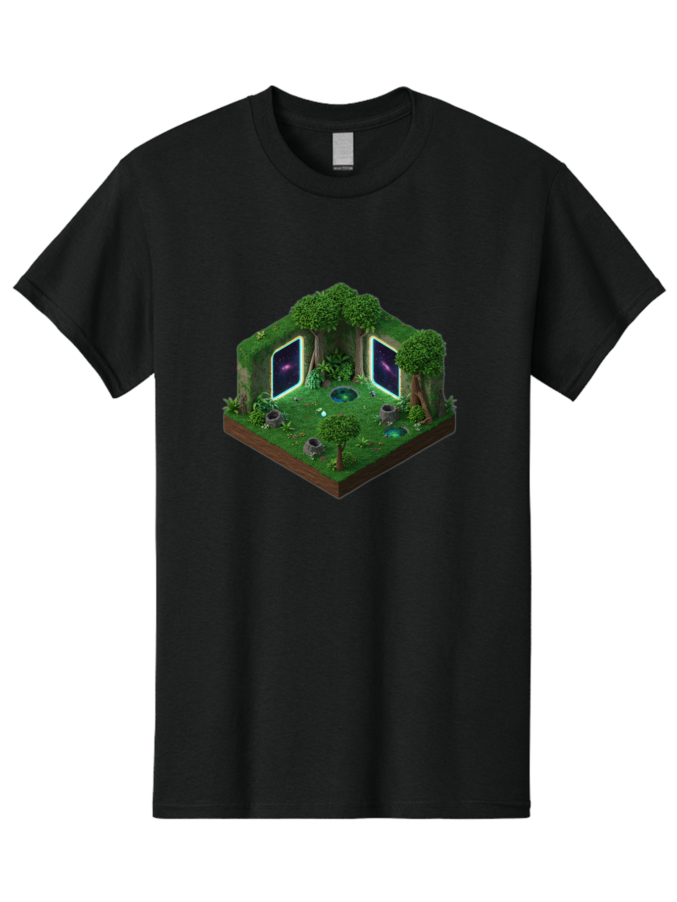 Futuristic-Forest-Portal Men'S Graphic Tee, 100% Cotton, Comfortable Casual Summer Wear, Machine Washable, Vintage Camera, Old Camera, Antique Camera, Black Camera, Classic Photography, Photography Equipment, Nostalgic Device, Film Camera, Bag507