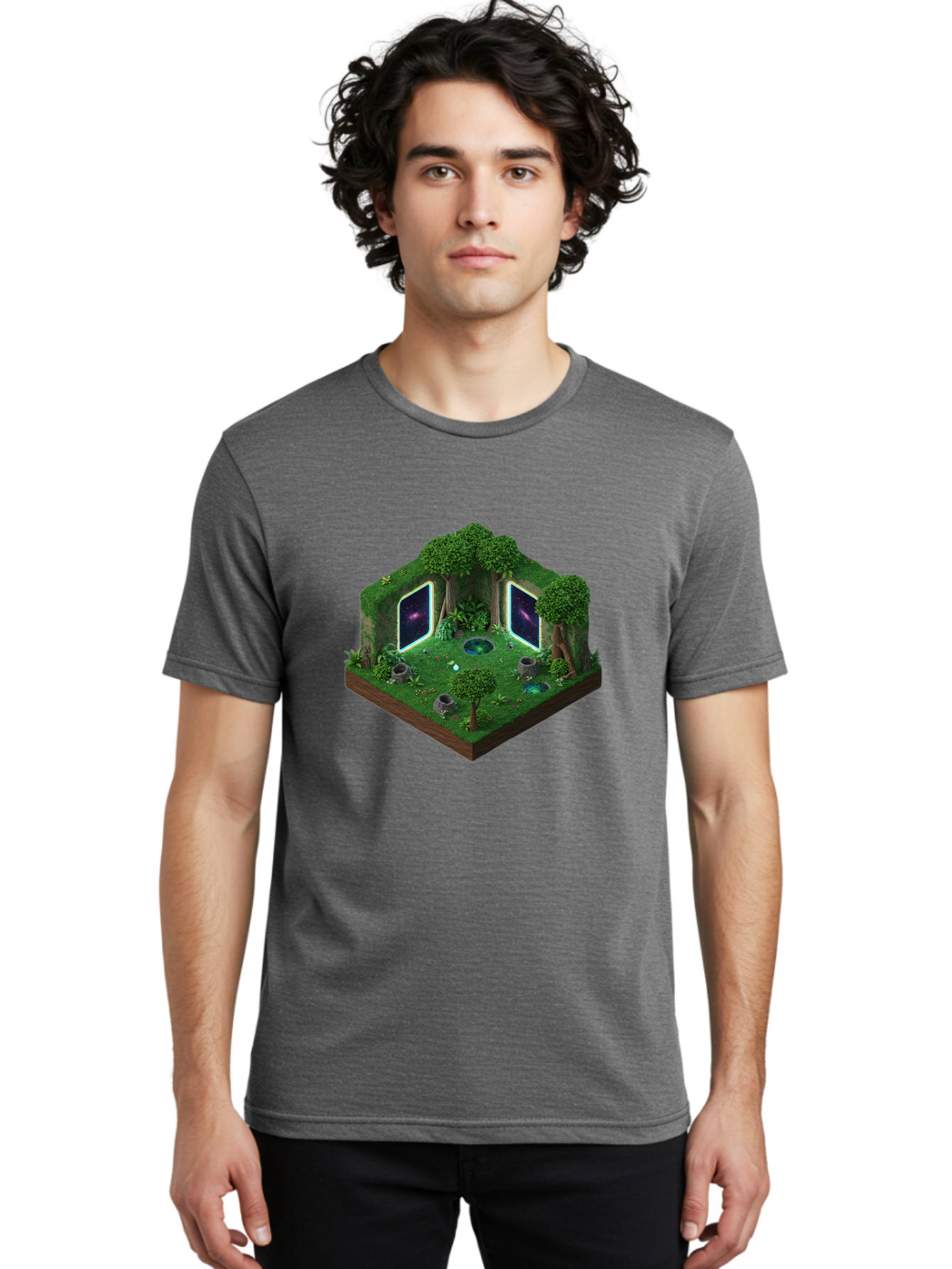 Futuristic-Forest-Portal Men'S Graphic Tee, 100% Cotton, Comfortable Casual Summer Wear, Machine Washable, Vintage Camera, Old Camera, Antique Camera, Black Camera, Classic Photography, Photography Equipment, Nostalgic Device, Film Camera, Bag507
