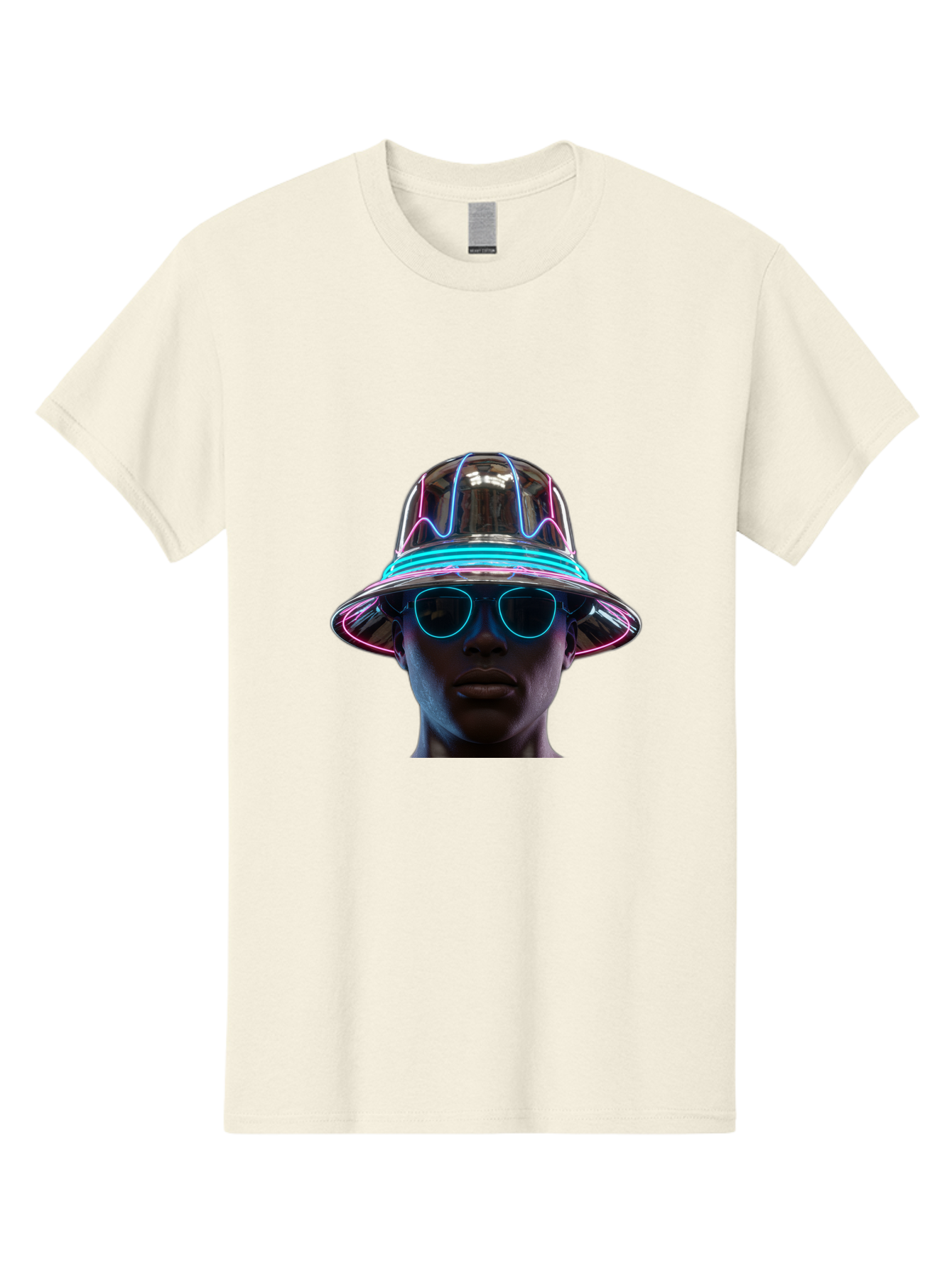 Futuristic-Hat-Portrait Men'S Graphic Tee, 100% Cotton, Comfortable Casual Summer Wear, Machine Washable, Vintage Camera, Old Camera, Antique Camera, Black Camera, Classic Photography, Photography Equipment, Nostalgic Device, Film Camera, Bag508