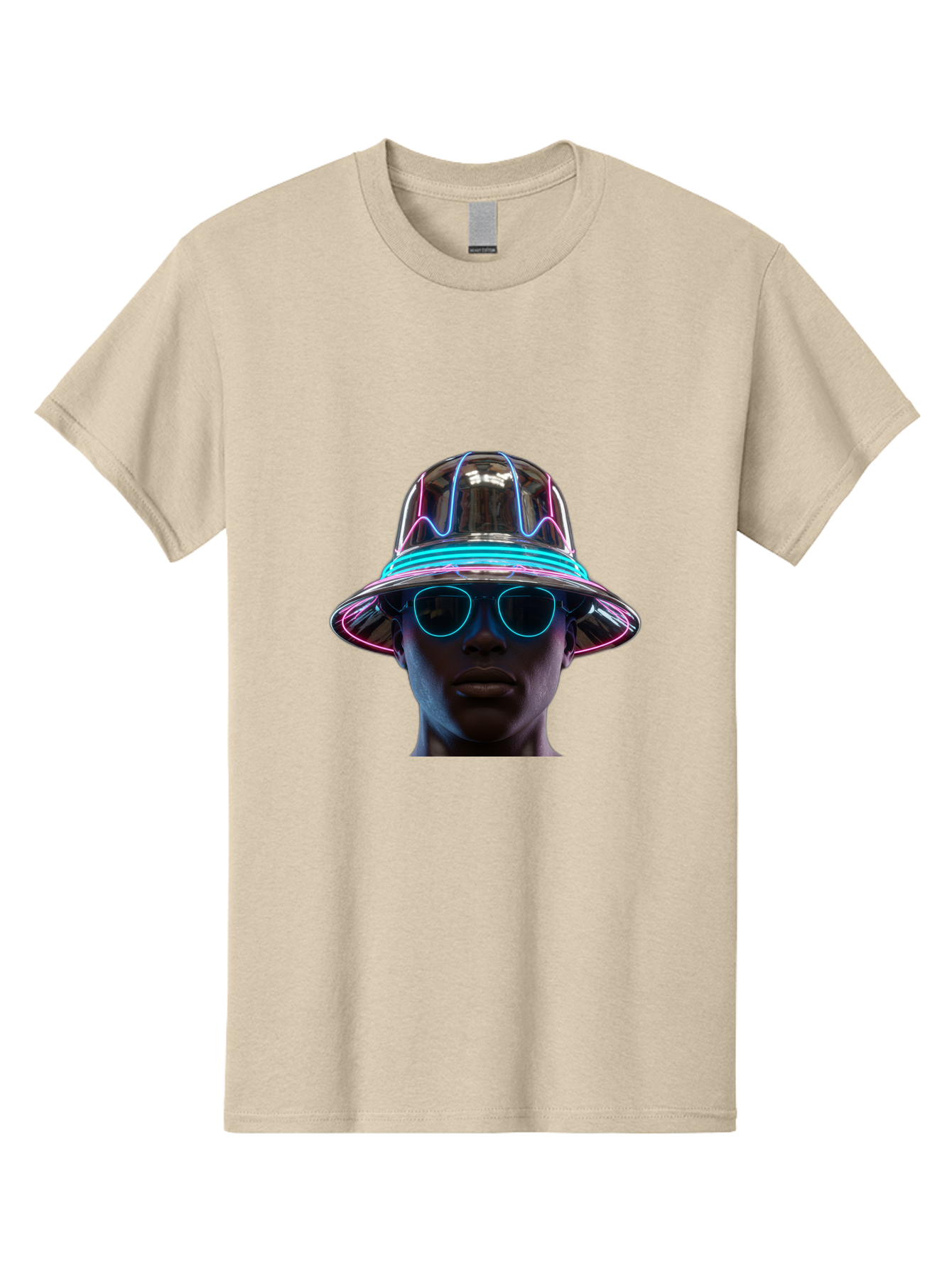 Futuristic-Hat-Portrait Men'S Graphic Tee, 100% Cotton, Comfortable Casual Summer Wear, Machine Washable, Vintage Camera, Old Camera, Antique Camera, Black Camera, Classic Photography, Photography Equipment, Nostalgic Device, Film Camera, Bag508