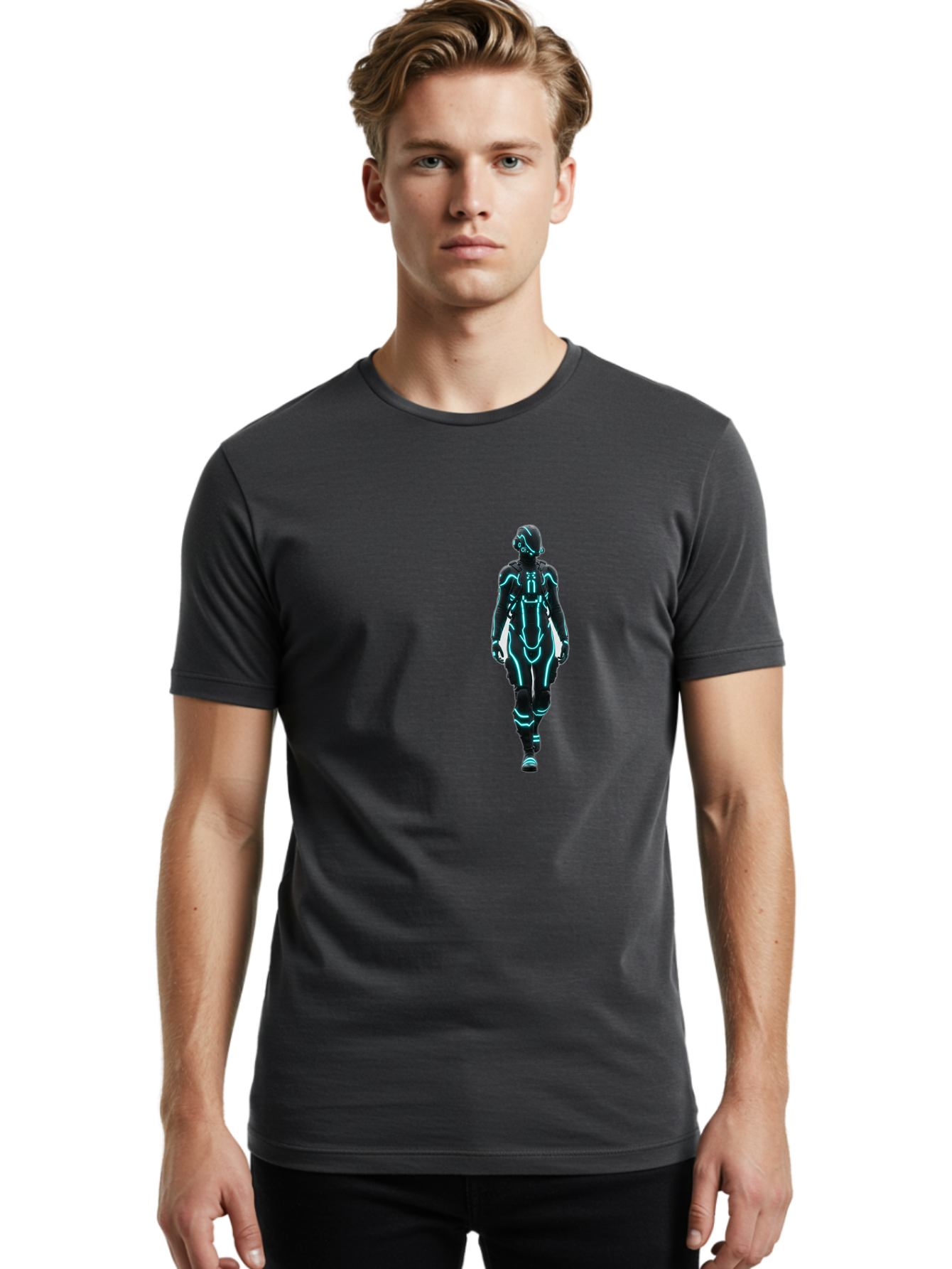 Futuristic-Robot Men'S Graphic Tee, 100% Cotton, Comfortable Casual Summer Wear, Machine Washable, Vintage Camera, Old Camera, Antique Camera, Black Camera, Classic Photography, Photography Equipment, Nostalgic Device, Film Camera, Camera Art Bag509
