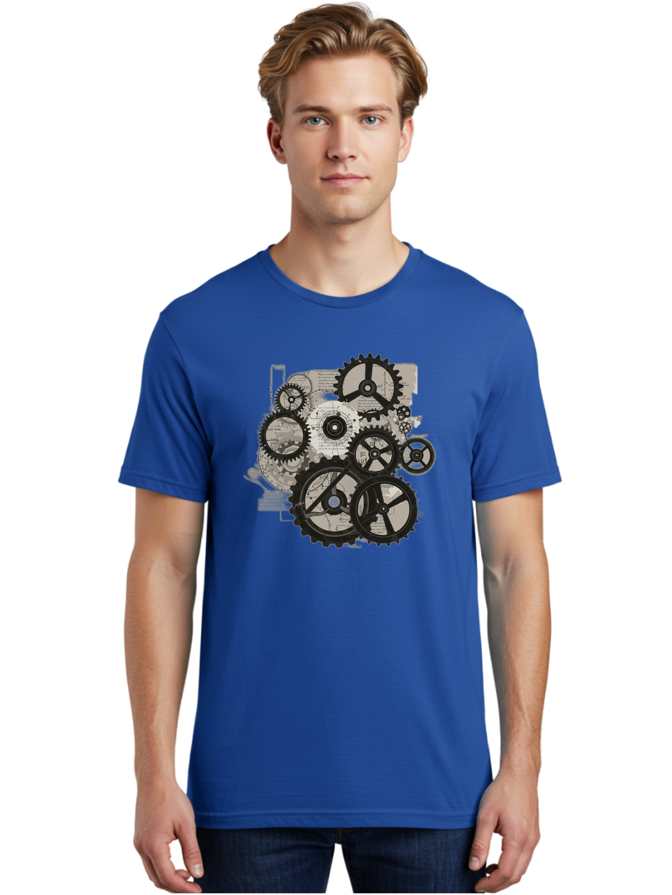 Gears-And-Mechanisms Men'S Graphic Tee, 100% Cotton, Comfortable Casual Summer Wear, Machine Washable, Vintage Camera, Old Camera, Antique Camera, Black Camera, Classic Photography, Photography Equipment, Nostalgic Device, Film Camera, Bag513