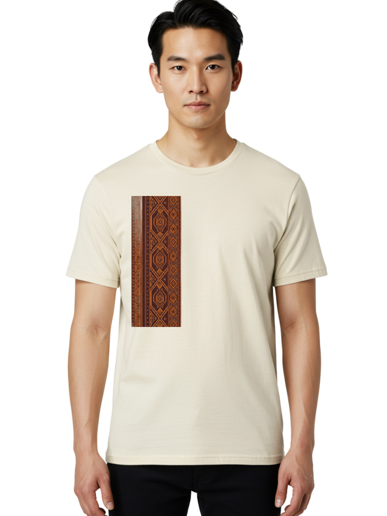 Geometric-Border Men'S Graphic Tee, 100% Cotton, Comfortable Casual Summer Wear, Machine Washable, Vintage Camera, Old Camera, Antique Camera, Black Camera, Classic Photography, Photography Equipment, Nostalgic Device, Film Camera, Camera Art Bag515