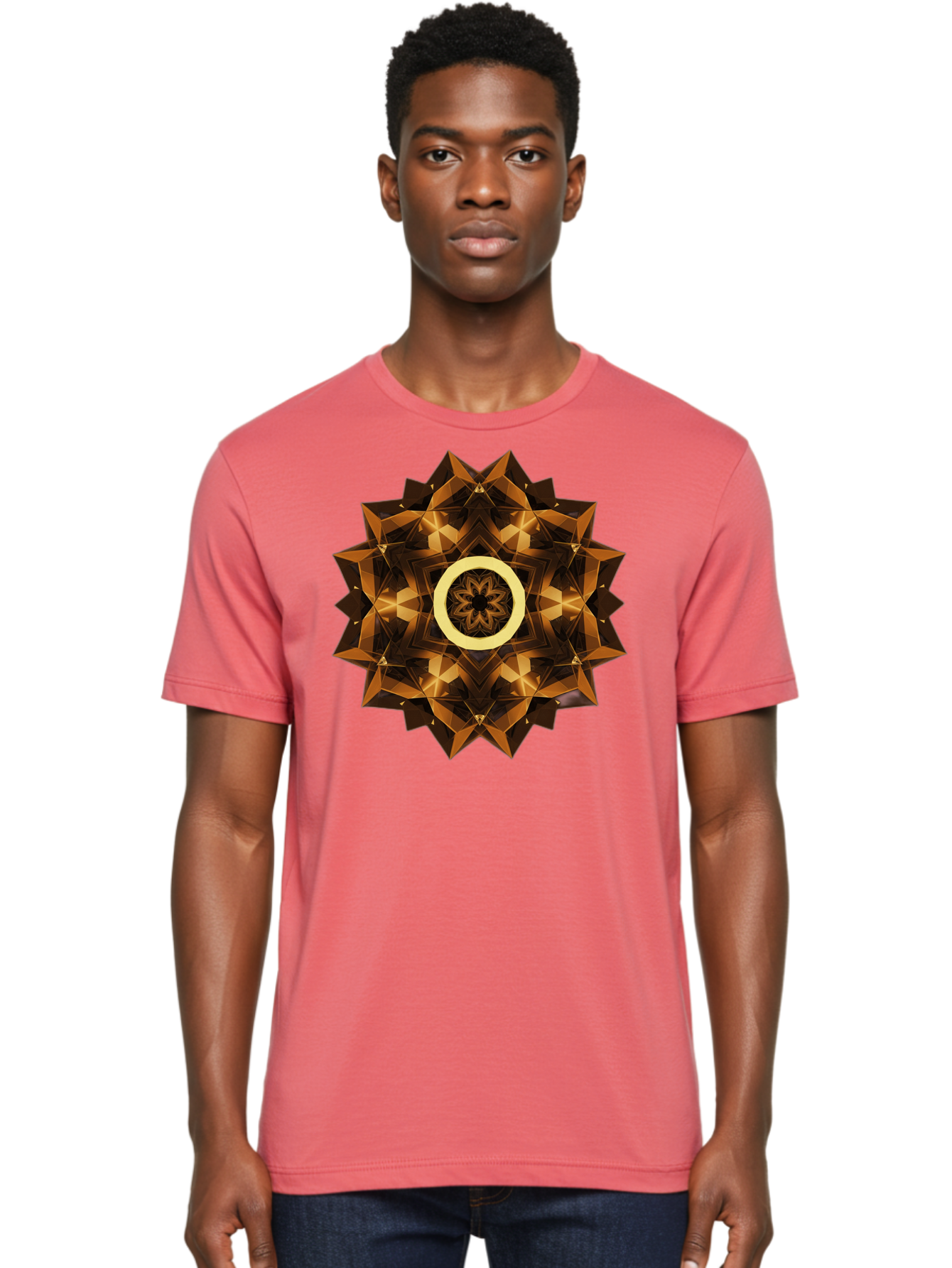 Geometric-Mandala-1 Men'S Graphic Tee, 100% Cotton, Comfortable Casual Summer Wear, Machine Washable, Vintage Camera, Old Camera, Antique Camera, Black Camera, Classic Photography, Photography Equipment, Nostalgic Device, Film Camera, Bag517
