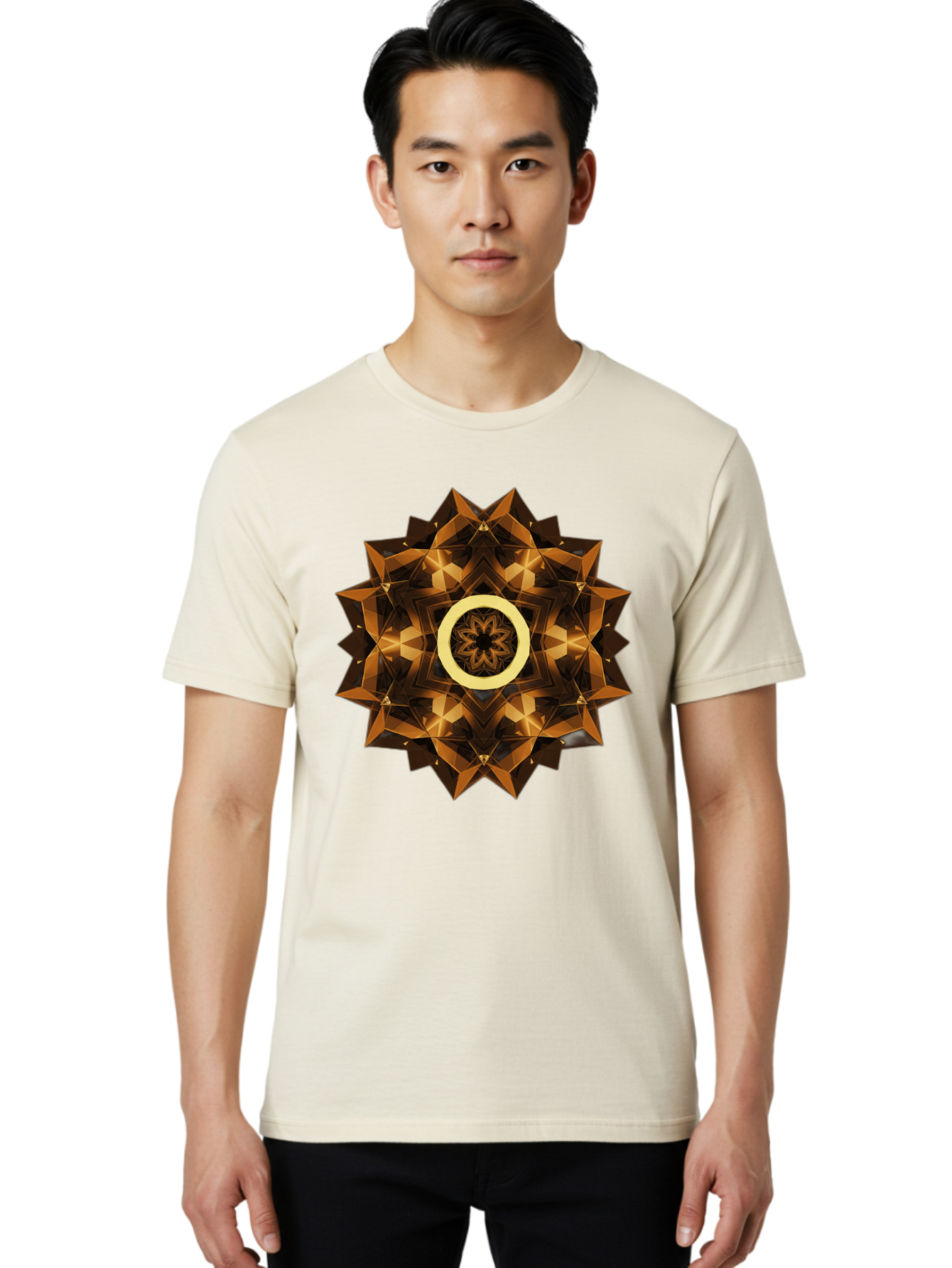 Geometric-Mandala-1 Men'S Graphic Tee, 100% Cotton, Comfortable Casual Summer Wear, Machine Washable, Vintage Camera, Old Camera, Antique Camera, Black Camera, Classic Photography, Photography Equipment, Nostalgic Device, Film Camera, Bag517