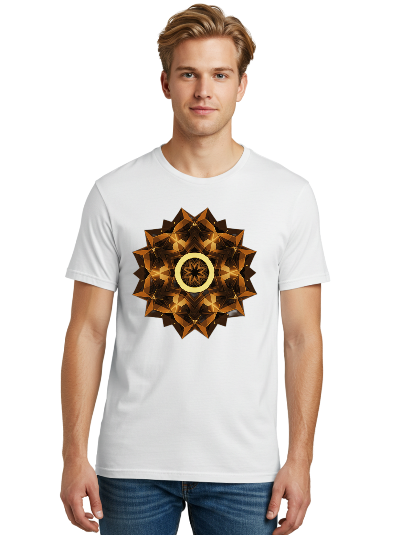 Geometric-Mandala-1 Men'S Graphic Tee, 100% Cotton, Comfortable Casual Summer Wear, Machine Washable, Vintage Camera, Old Camera, Antique Camera, Black Camera, Classic Photography, Photography Equipment, Nostalgic Device, Film Camera, Bag517