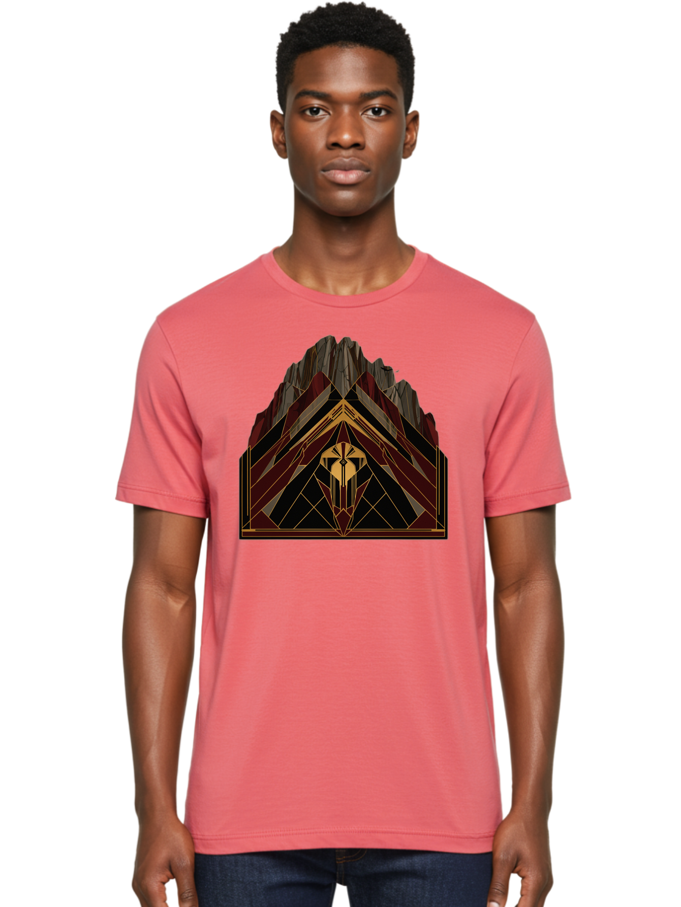 Geometric-Mountain-Design Men'S Graphic Tee, 100% Cotton, Comfortable Casual Summer Wear, Machine Washable, Vintage Camera, Old Camera, Antique Camera, Black Camera, Classic Photography, Photography Equipment, Nostalgic Device, Film Camera, Bag519