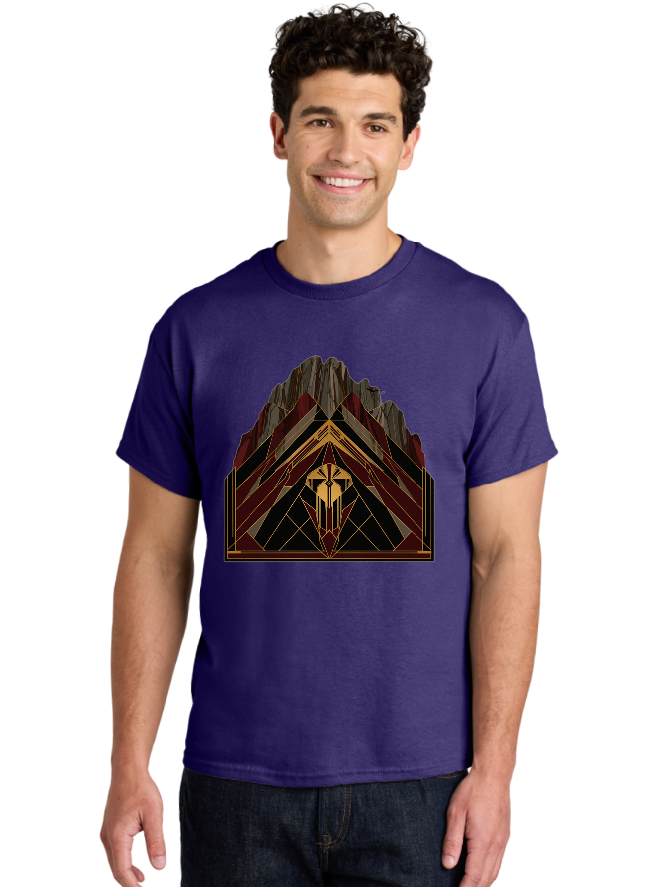 Geometric-Mountain-Design Men'S Graphic Tee, 100% Cotton, Comfortable Casual Summer Wear, Machine Washable, Vintage Camera, Old Camera, Antique Camera, Black Camera, Classic Photography, Photography Equipment, Nostalgic Device, Film Camera, Bag519