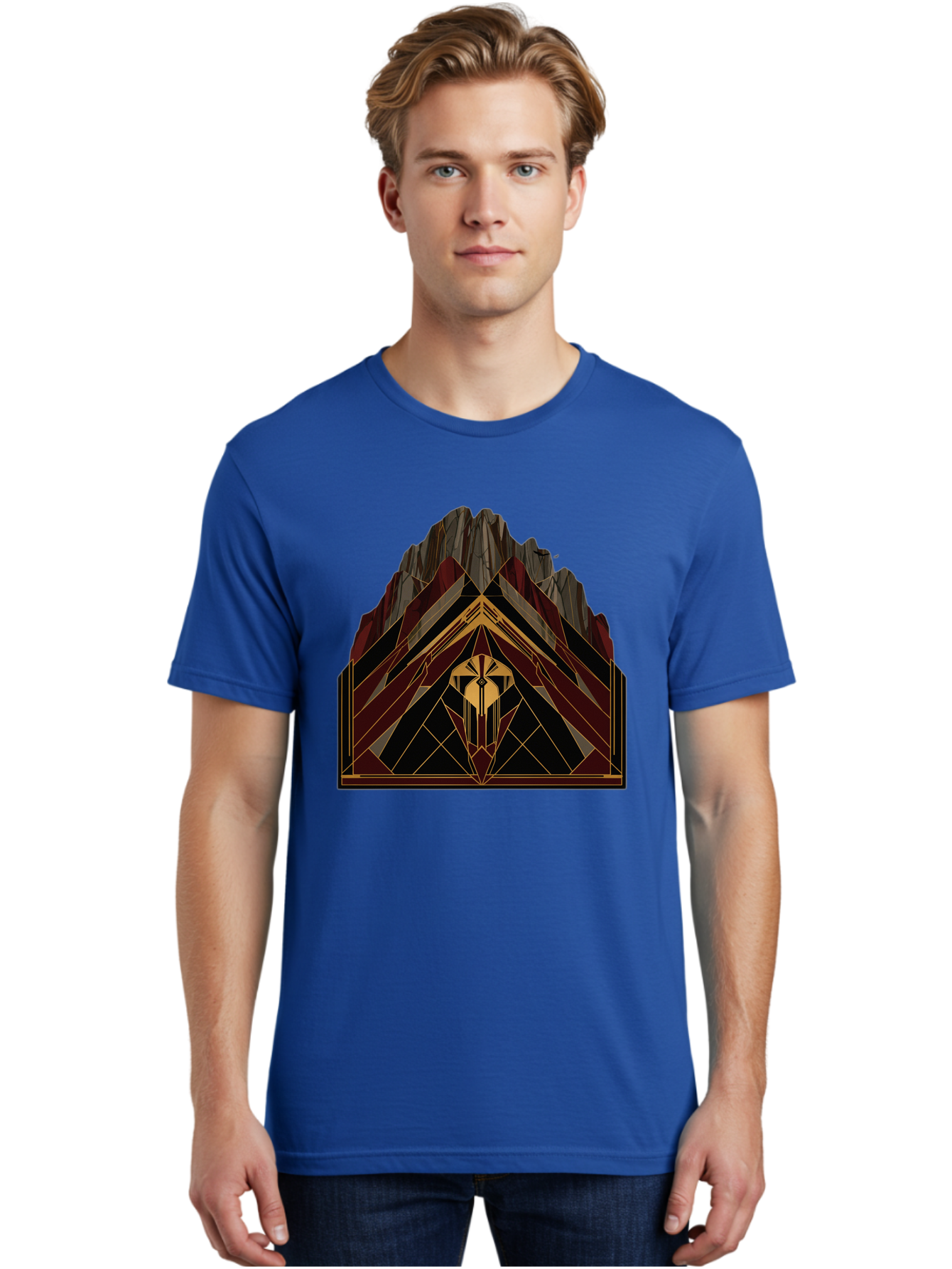 Geometric-Mountain-Design Men'S Graphic Tee, 100% Cotton, Comfortable Casual Summer Wear, Machine Washable, Vintage Camera, Old Camera, Antique Camera, Black Camera, Classic Photography, Photography Equipment, Nostalgic Device, Film Camera, Bag519