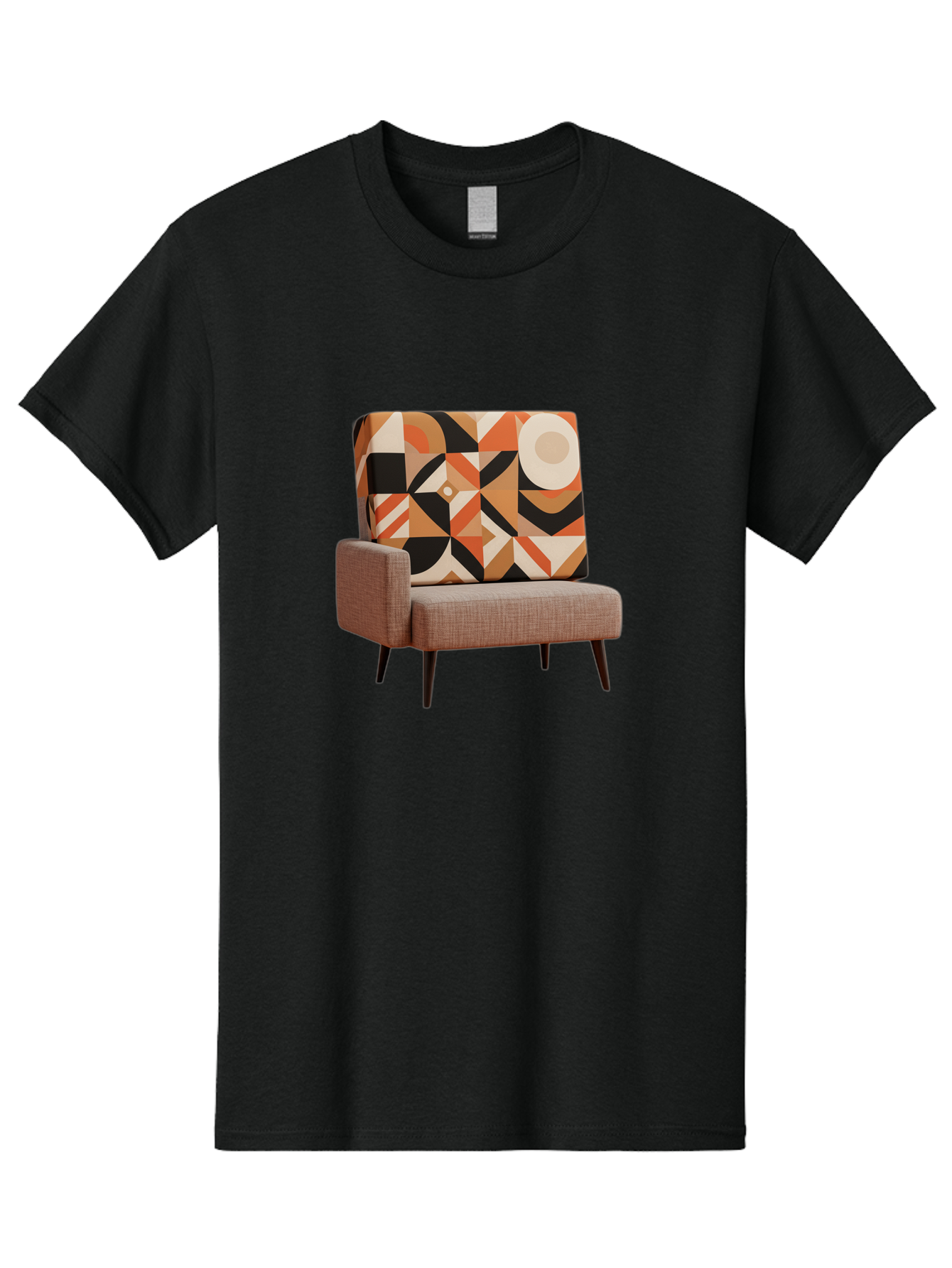 Geometric-Pattern-Chair Men'S Graphic Tee, 100% Cotton, Comfortable Casual Summer Wear, Machine Washable, Vintage Camera, Old Camera, Antique Camera, Black Camera, Classic Photography, Photography Equipment, Nostalgic Device, Film Camera, Bag520