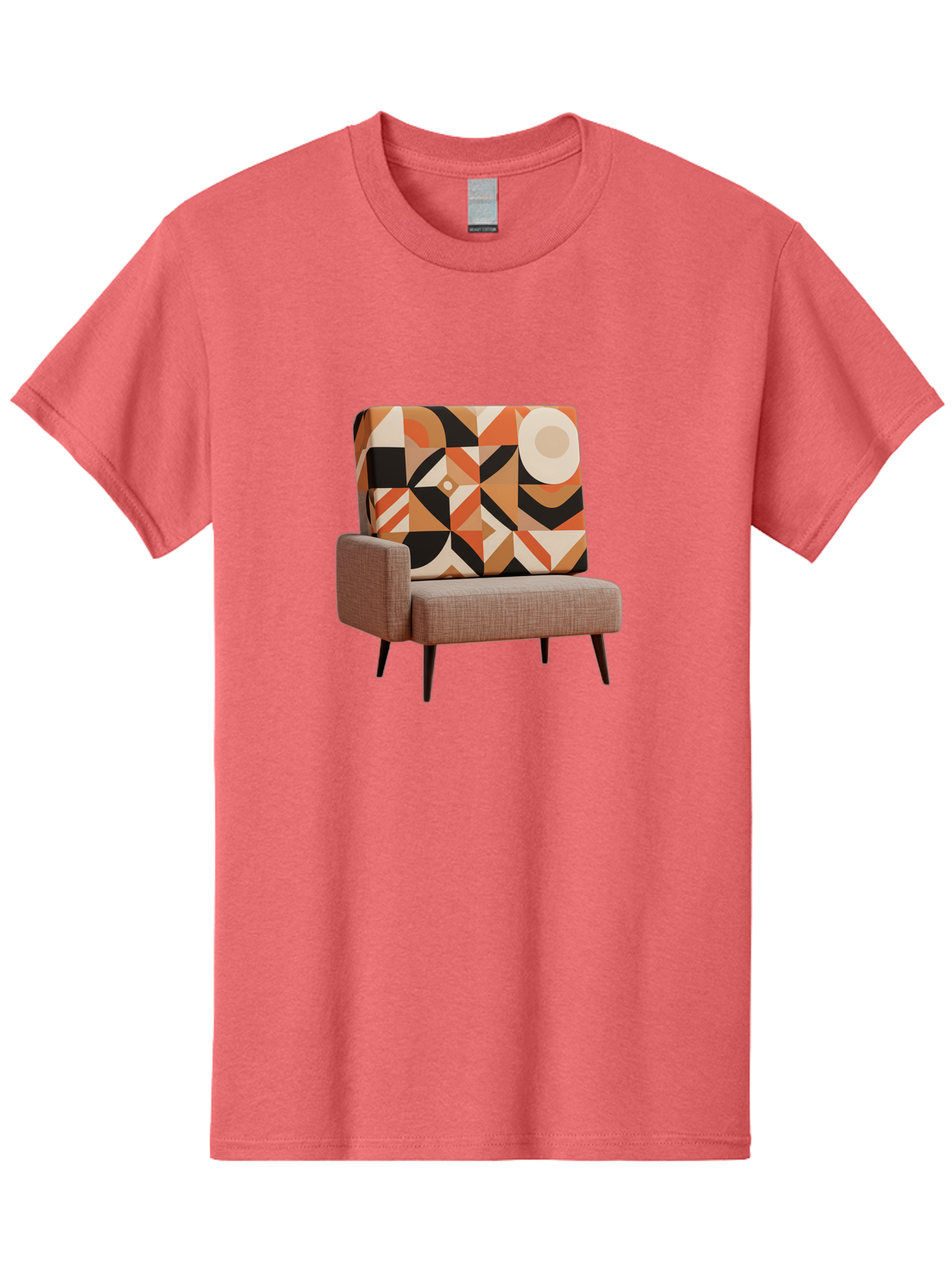 Geometric-Pattern-Chair Men'S Graphic Tee, 100% Cotton, Comfortable Casual Summer Wear, Machine Washable, Vintage Camera, Old Camera, Antique Camera, Black Camera, Classic Photography, Photography Equipment, Nostalgic Device, Film Camera, Bag520