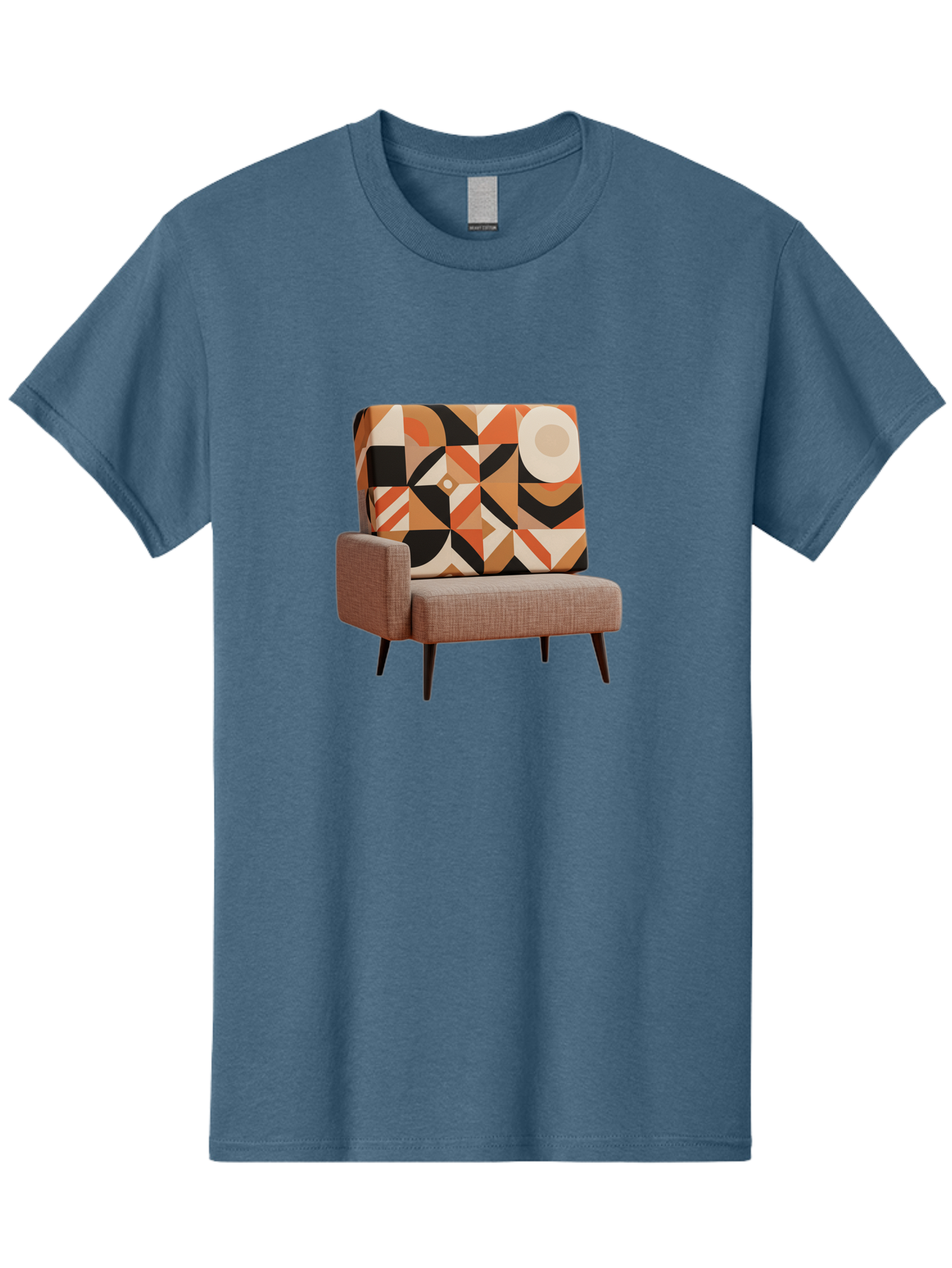 Geometric-Pattern-Chair Men'S Graphic Tee, 100% Cotton, Comfortable Casual Summer Wear, Machine Washable, Vintage Camera, Old Camera, Antique Camera, Black Camera, Classic Photography, Photography Equipment, Nostalgic Device, Film Camera, Bag520