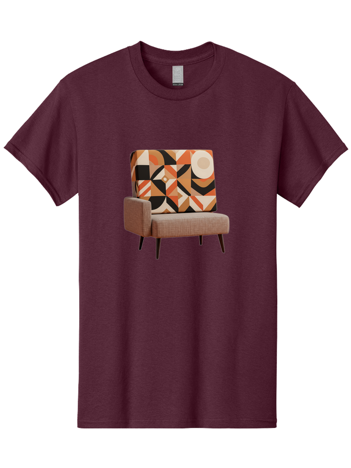 Geometric-Pattern-Chair Men'S Graphic Tee, 100% Cotton, Comfortable Casual Summer Wear, Machine Washable, Vintage Camera, Old Camera, Antique Camera, Black Camera, Classic Photography, Photography Equipment, Nostalgic Device, Film Camera, Bag520