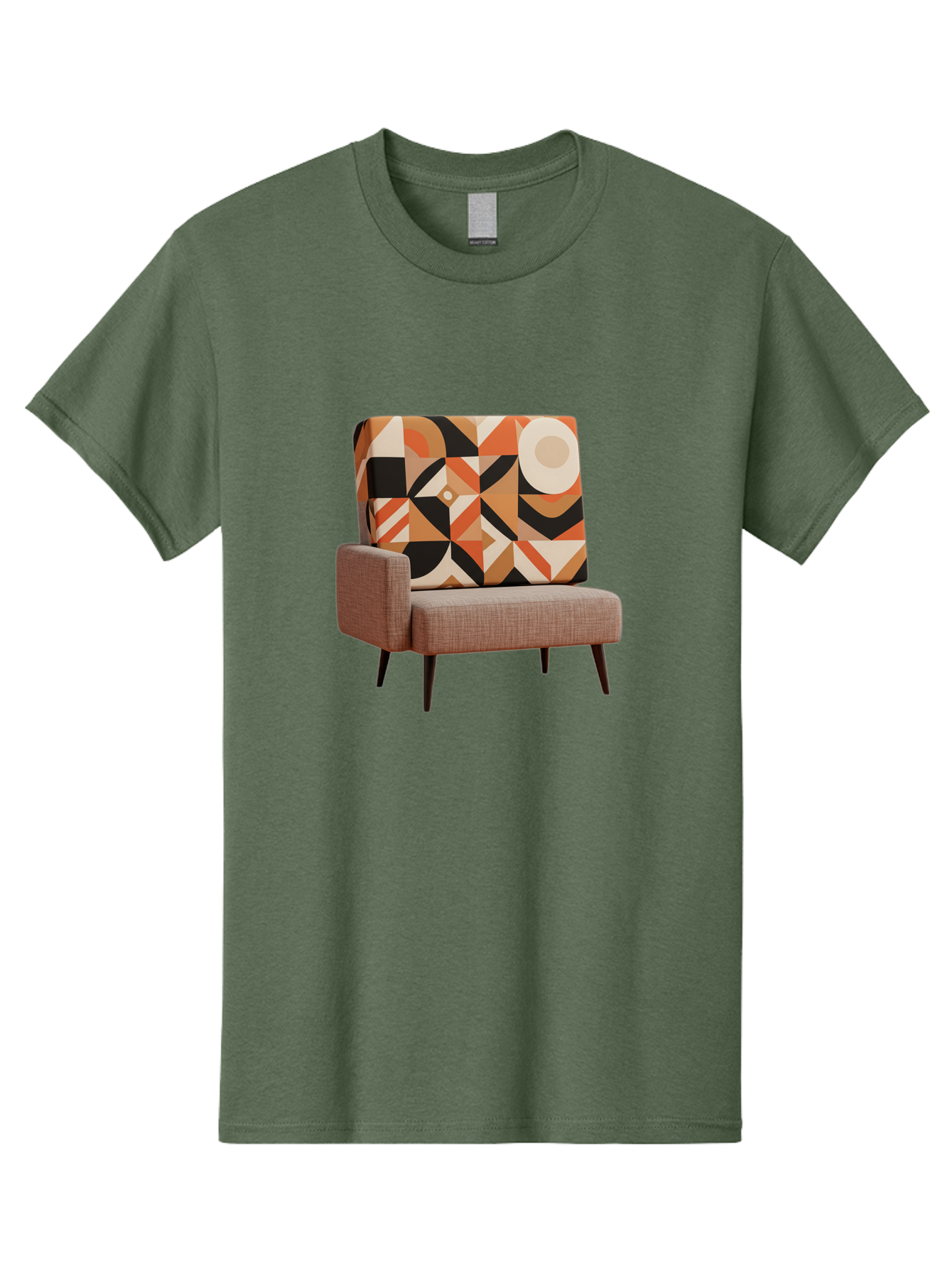 Geometric-Pattern-Chair Men'S Graphic Tee, 100% Cotton, Comfortable Casual Summer Wear, Machine Washable, Vintage Camera, Old Camera, Antique Camera, Black Camera, Classic Photography, Photography Equipment, Nostalgic Device, Film Camera, Bag520