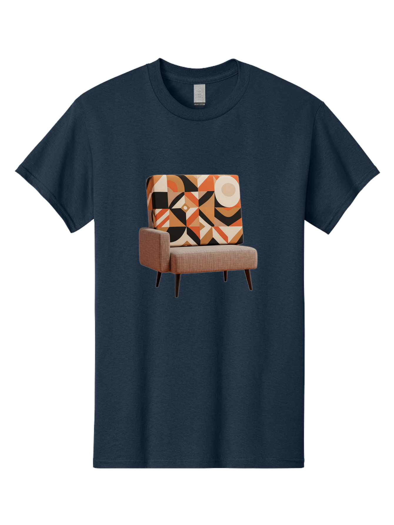 Geometric-Pattern-Chair Men'S Graphic Tee, 100% Cotton, Comfortable Casual Summer Wear, Machine Washable, Vintage Camera, Old Camera, Antique Camera, Black Camera, Classic Photography, Photography Equipment, Nostalgic Device, Film Camera, Bag520