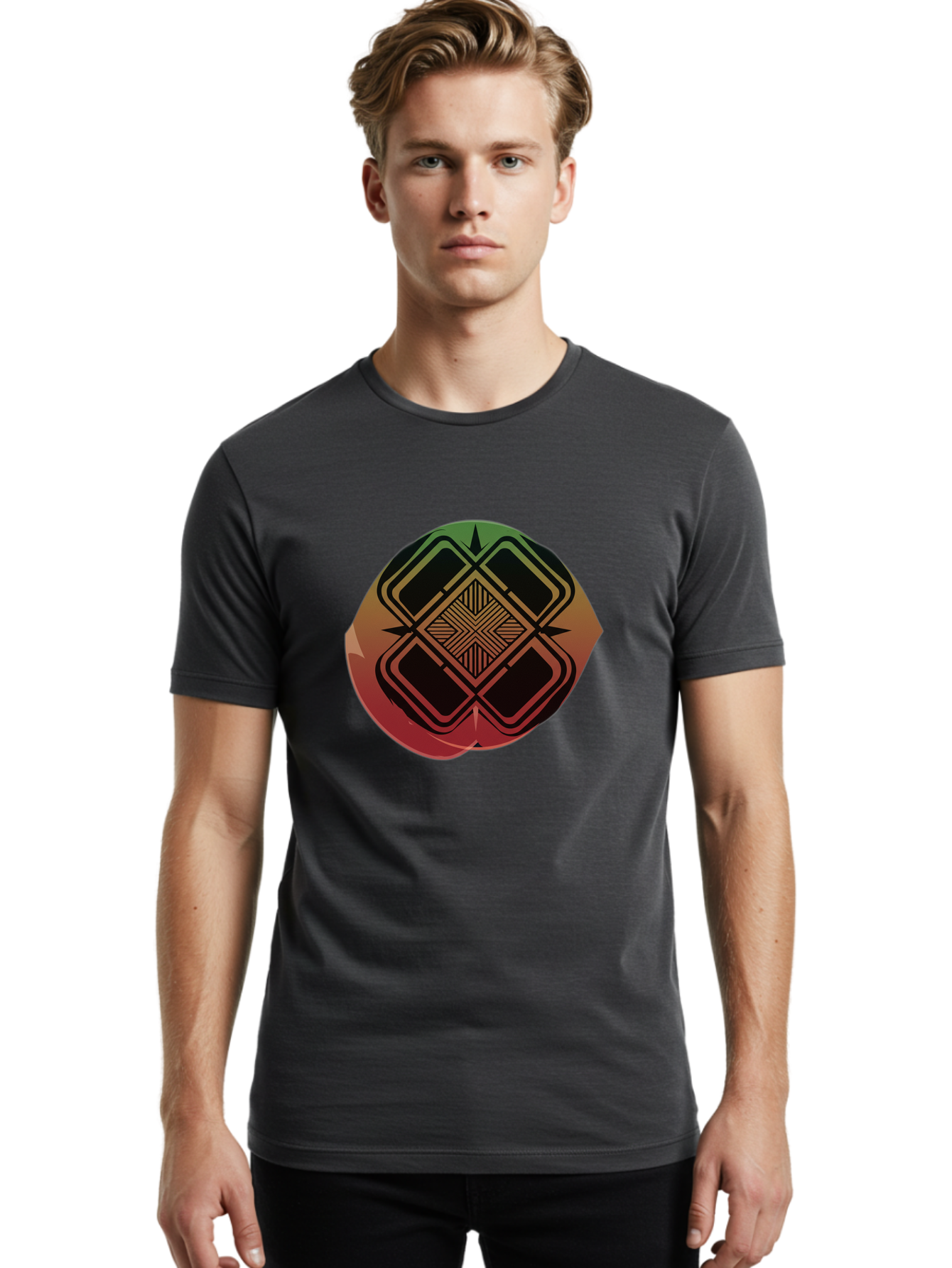 Geometric-Shape-Logo Men'S Graphic Tee, 100% Cotton, Comfortable Casual Summer Wear, Machine Washable, Vintage Camera, Old Camera, Antique Camera, Black Camera, Classic Photography, Photography Equipment, Nostalgic Device, Film Camera, Bag522