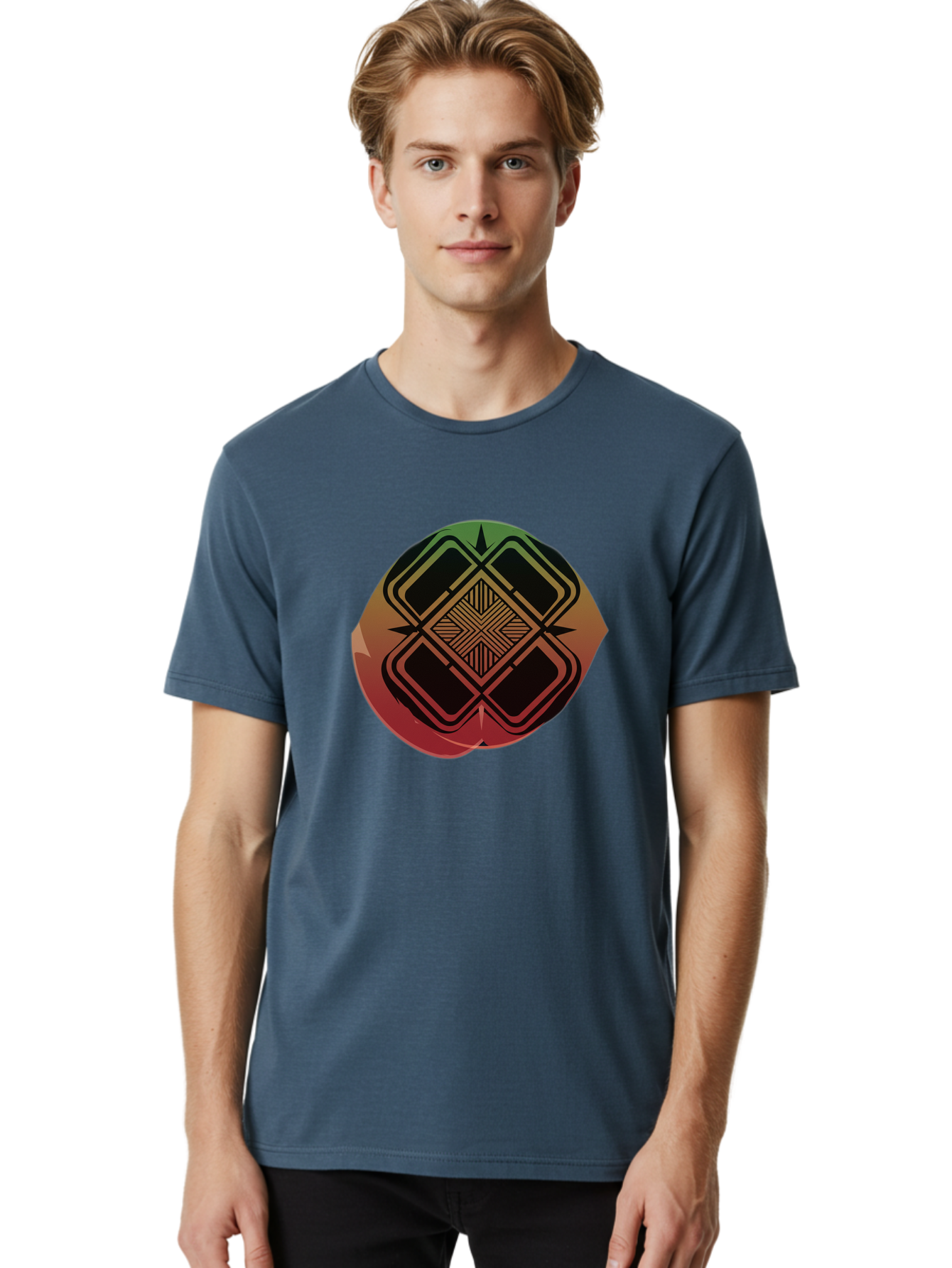 Geometric-Shape-Logo Men'S Graphic Tee, 100% Cotton, Comfortable Casual Summer Wear, Machine Washable, Vintage Camera, Old Camera, Antique Camera, Black Camera, Classic Photography, Photography Equipment, Nostalgic Device, Film Camera, Bag522