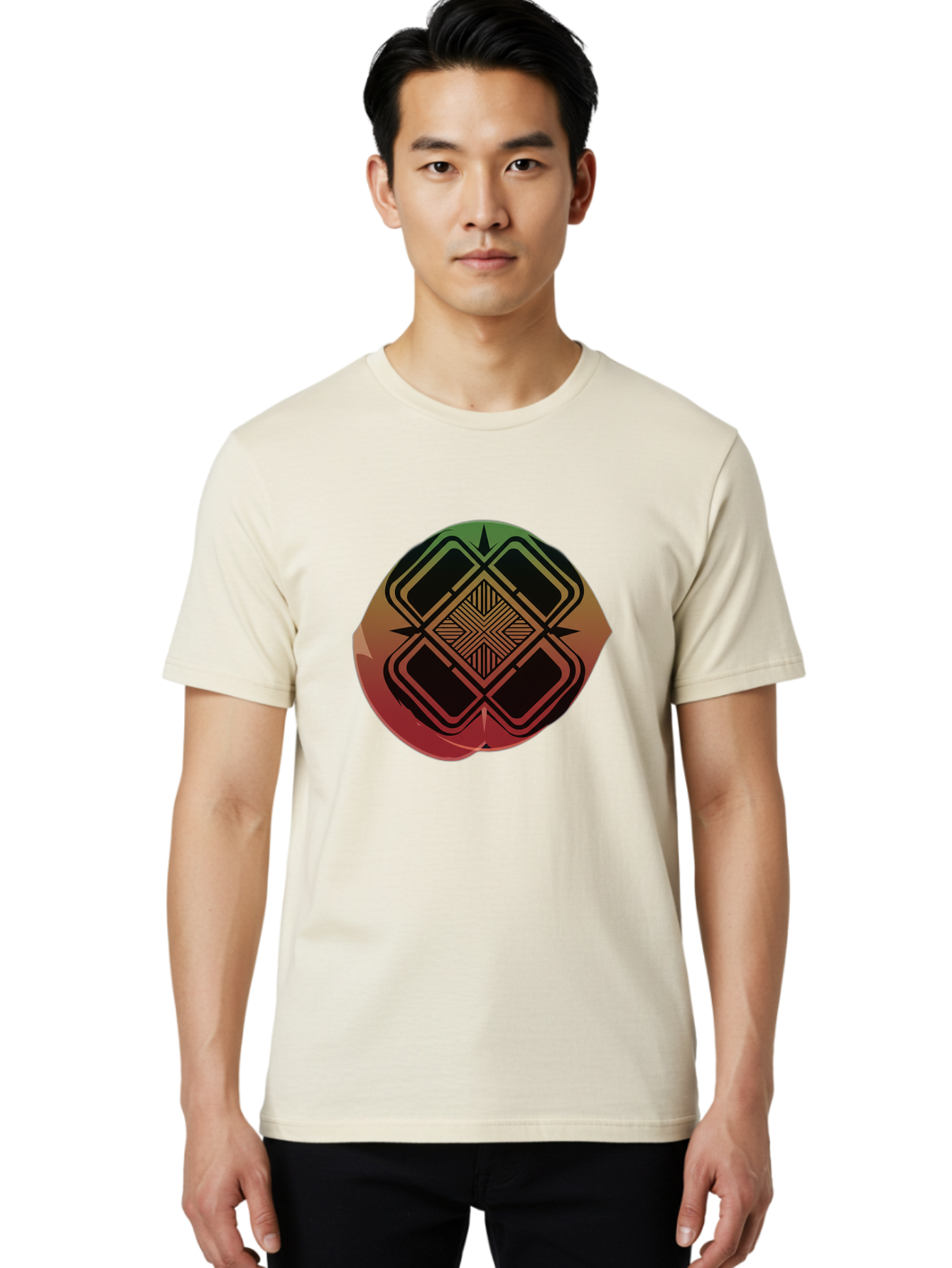 Geometric-Shape-Logo Men'S Graphic Tee, 100% Cotton, Comfortable Casual Summer Wear, Machine Washable, Vintage Camera, Old Camera, Antique Camera, Black Camera, Classic Photography, Photography Equipment, Nostalgic Device, Film Camera, Bag522