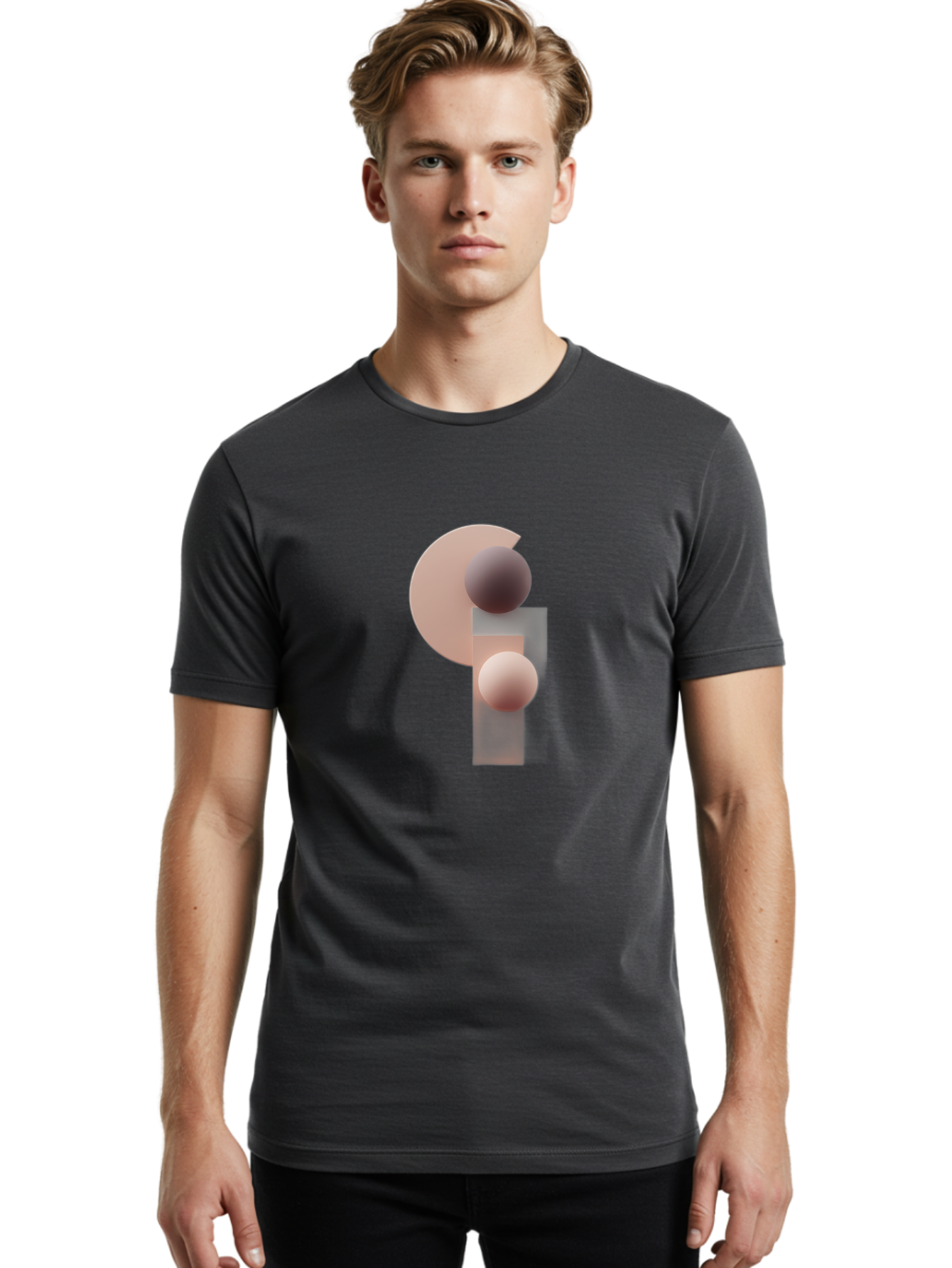 Geometric-Shapes Men'S Graphic Tee, 100% Cotton, Comfortable Casual Summer Wear, Machine Washable, Vintage Camera, Old Camera, Antique Camera, Black Camera, Classic Photography, Photography Equipment, Nostalgic Device, Film Camera, Camera Art Bag523