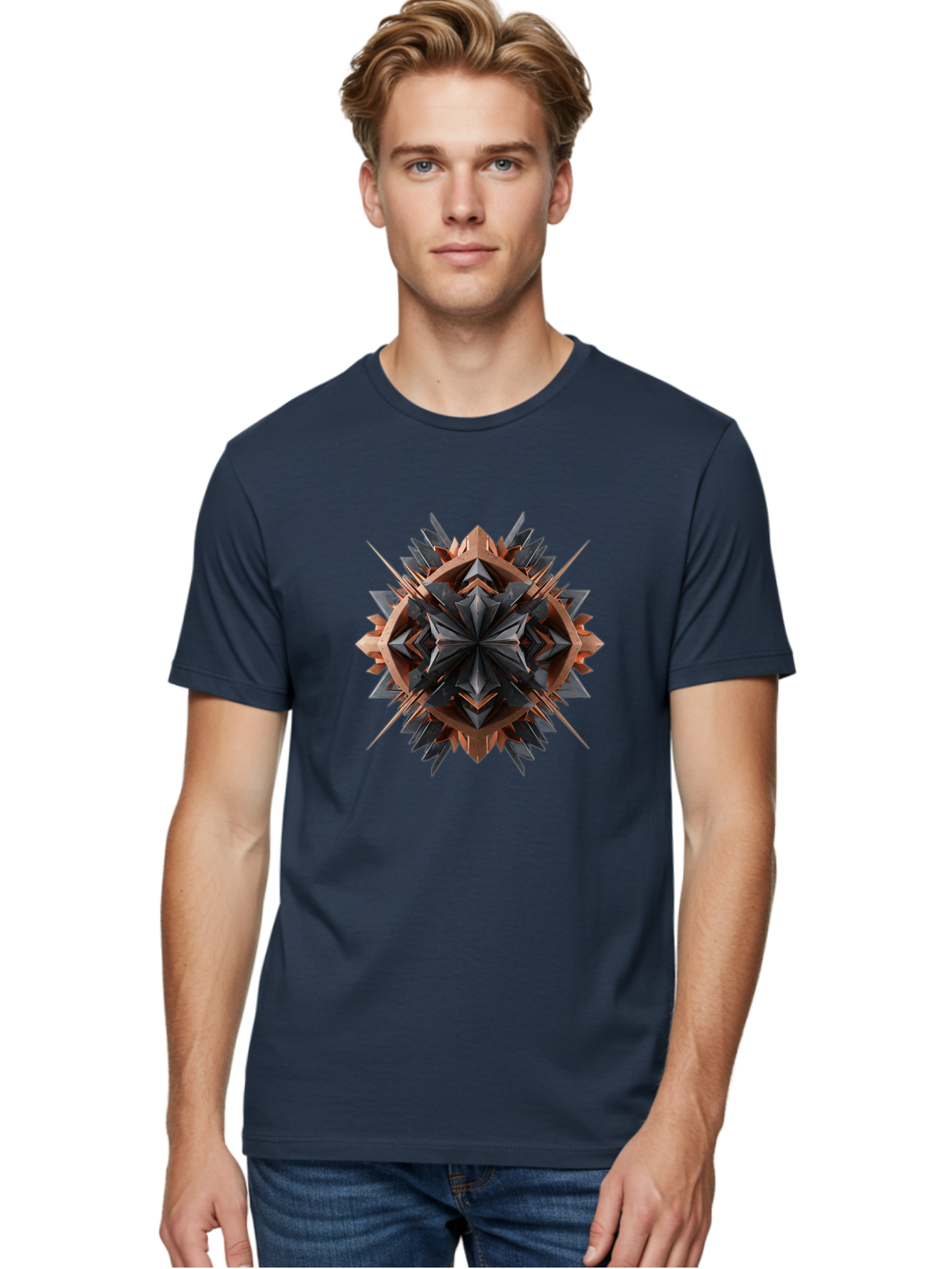 Geometric-Star-1 Men'S Graphic Tee, 100% Cotton, Comfortable Casual Summer Wear, Machine Washable, Vintage Camera, Old Camera, Antique Camera, Black Camera, Classic Photography, Photography Equipment, Nostalgic Device, Film Camera, Camera Art Bag525