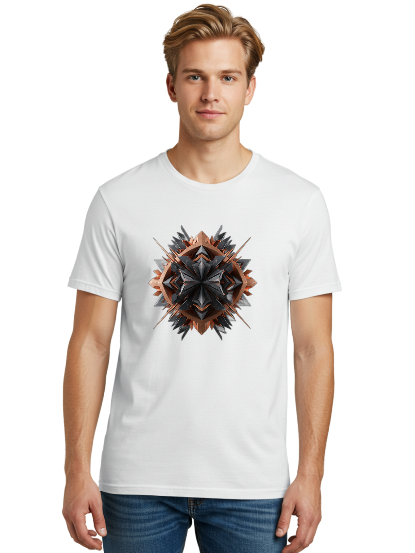Geometric-Star-1 Men'S Graphic Tee, 100% Cotton, Comfortable Casual Summer Wear, Machine Washable, Vintage Camera, Old Camera, Antique Camera, Black Camera, Classic Photography, Photography Equipment, Nostalgic Device, Film Camera, Camera Art Bag525