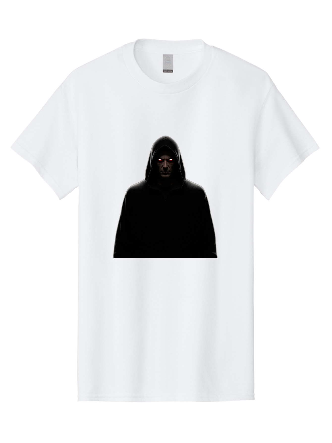 Glowing-Eyes-Hooded-Figure Men'S Graphic Tee, 100% Cotton, Comfortable Casual Summer Wear, Machine Washable, Vintage Camera, Old Camera, Antique Camera, Black Camera, Classic Photography, Photography Equipment, Nostalgic Device, Film Camera, Bag535