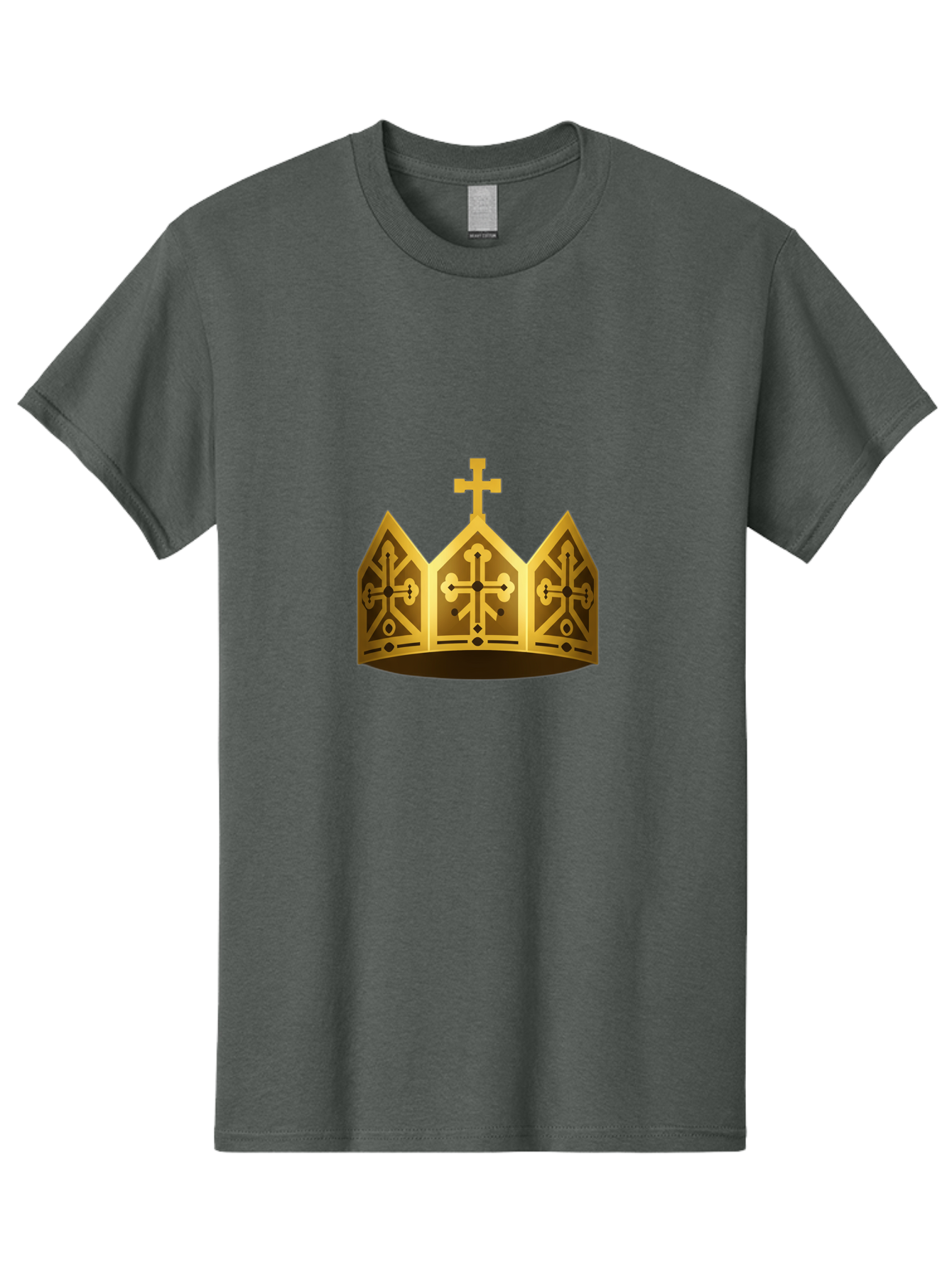 Gold-Crown-With-Cross Men'S Graphic Tee, 100% Cotton, Comfortable Casual Summer Wear, Machine Washable, Vintage Camera, Old Camera, Antique Camera, Black Camera, Classic Photography, Photography Equipment, Nostalgic Device, Film Camera, Bag537