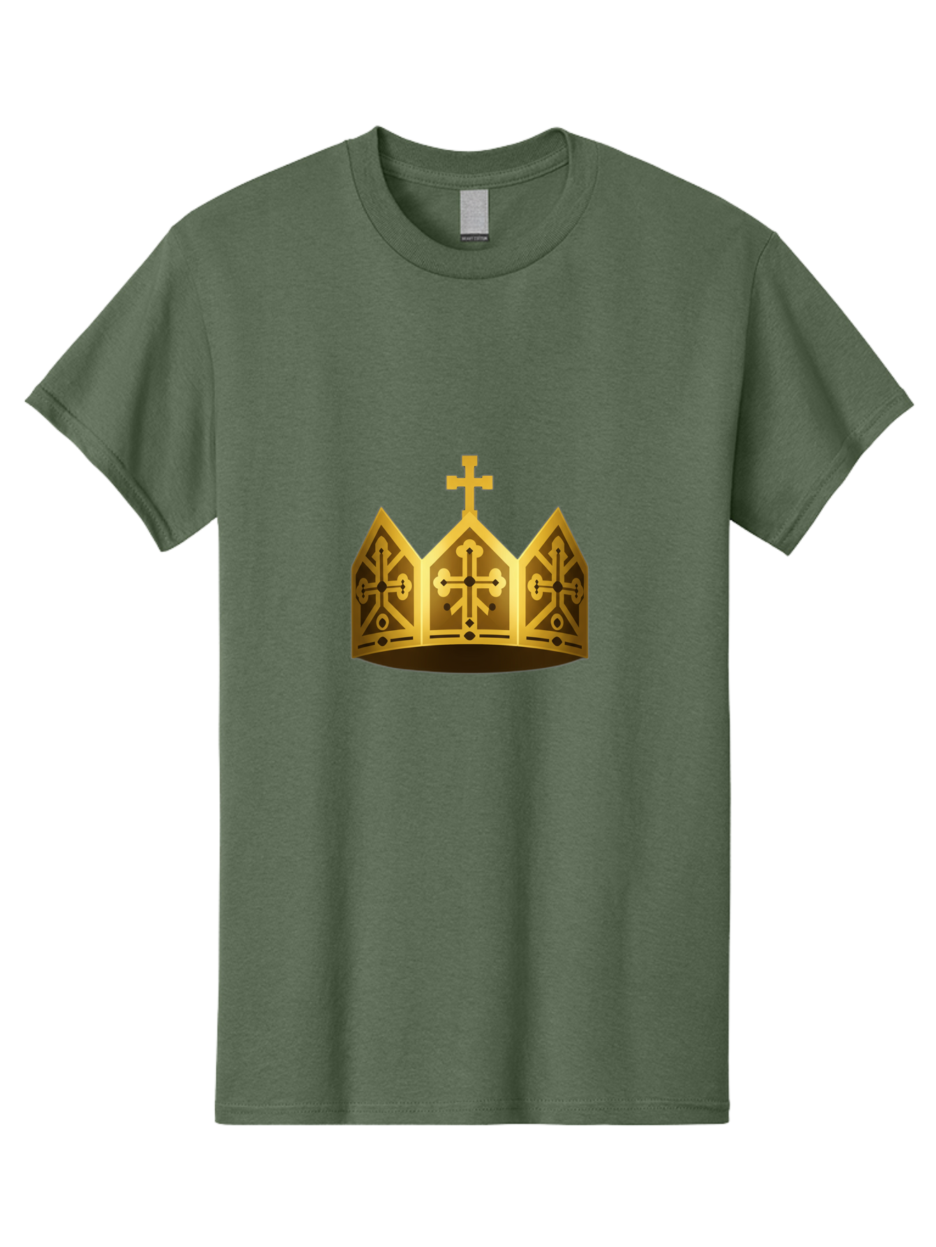 Gold-Crown-With-Cross Men'S Graphic Tee, 100% Cotton, Comfortable Casual Summer Wear, Machine Washable, Vintage Camera, Old Camera, Antique Camera, Black Camera, Classic Photography, Photography Equipment, Nostalgic Device, Film Camera, Bag537