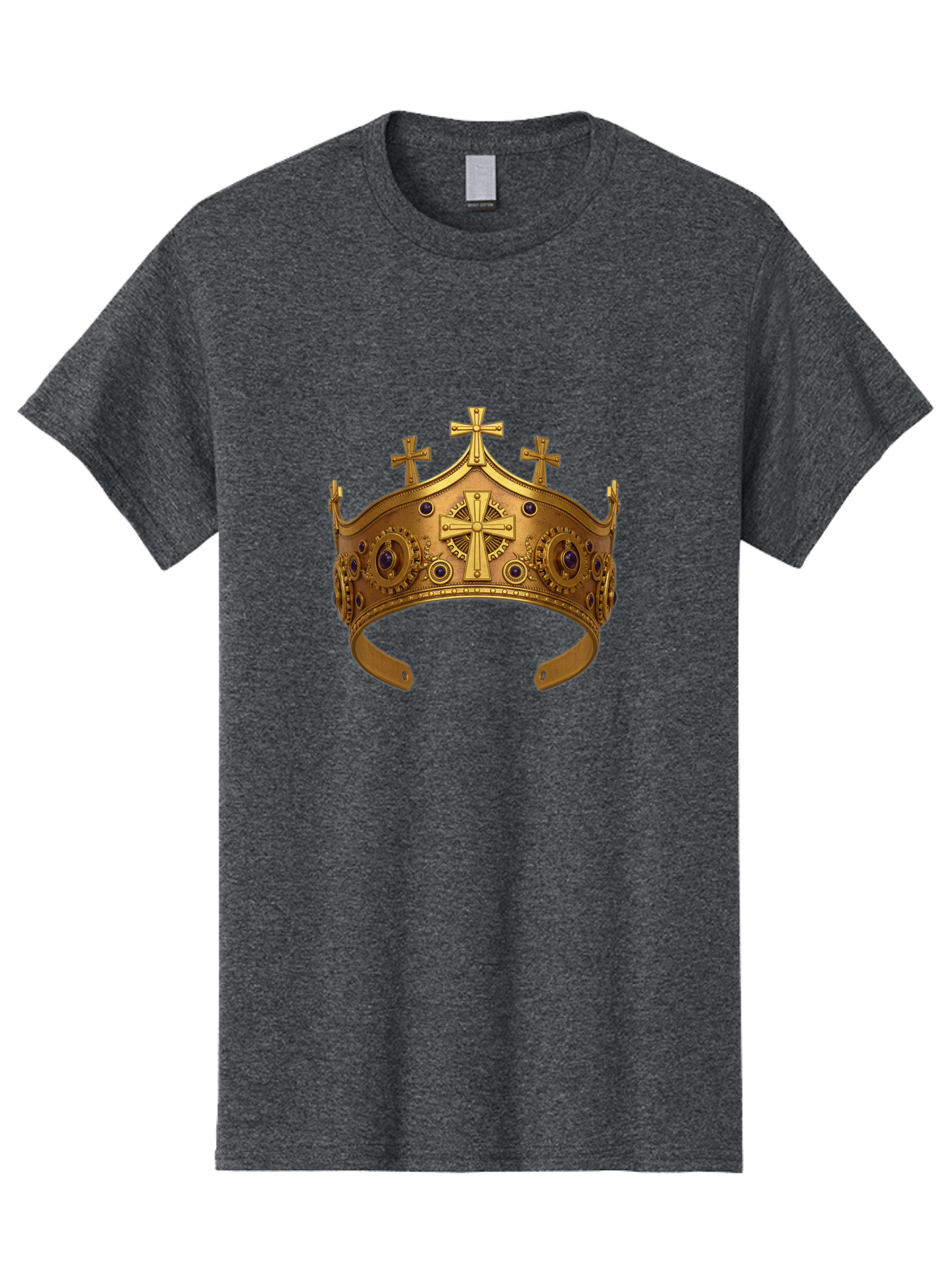 Gold-Crown-With-Crosses Men'S Graphic Tee, 100% Cotton, Comfortable Casual Summer Wear, Machine Washable, Vintage Camera, Old Camera, Antique Camera, Black Camera, Classic Photography, Photography Equipment, Nostalgic Device, Film Camera, Bag538
