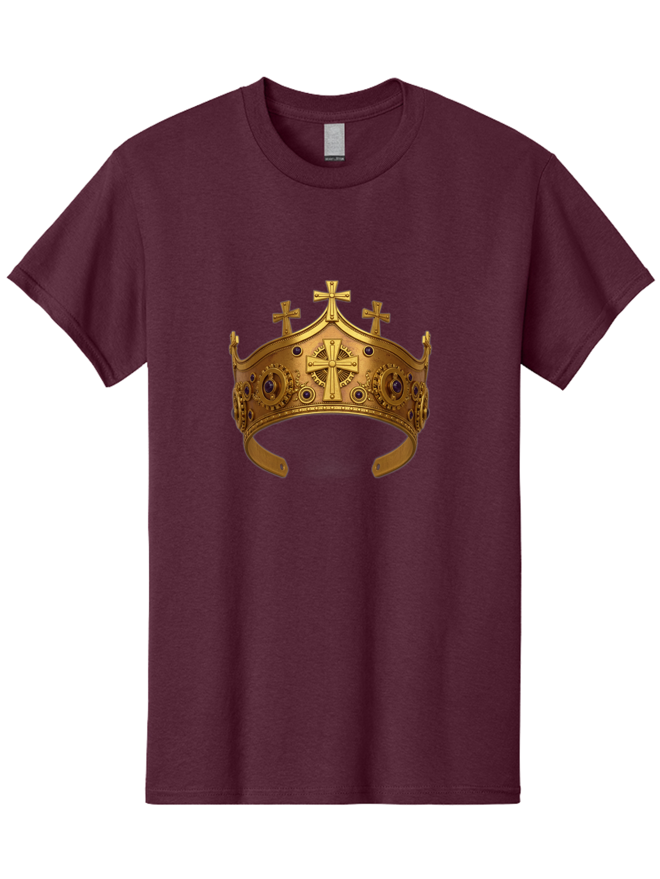 Gold-Crown-With-Crosses Men'S Graphic Tee, 100% Cotton, Comfortable Casual Summer Wear, Machine Washable, Vintage Camera, Old Camera, Antique Camera, Black Camera, Classic Photography, Photography Equipment, Nostalgic Device, Film Camera, Bag538