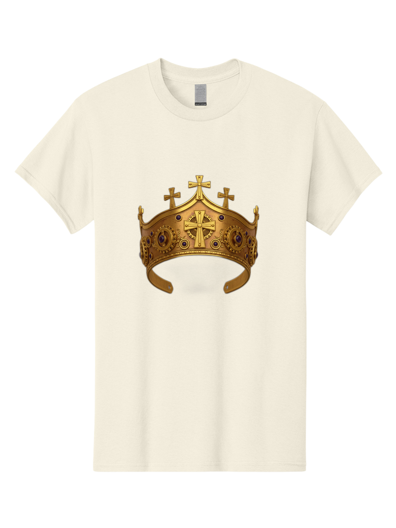 Gold-Crown-With-Crosses Men'S Graphic Tee, 100% Cotton, Comfortable Casual Summer Wear, Machine Washable, Vintage Camera, Old Camera, Antique Camera, Black Camera, Classic Photography, Photography Equipment, Nostalgic Device, Film Camera, Bag538