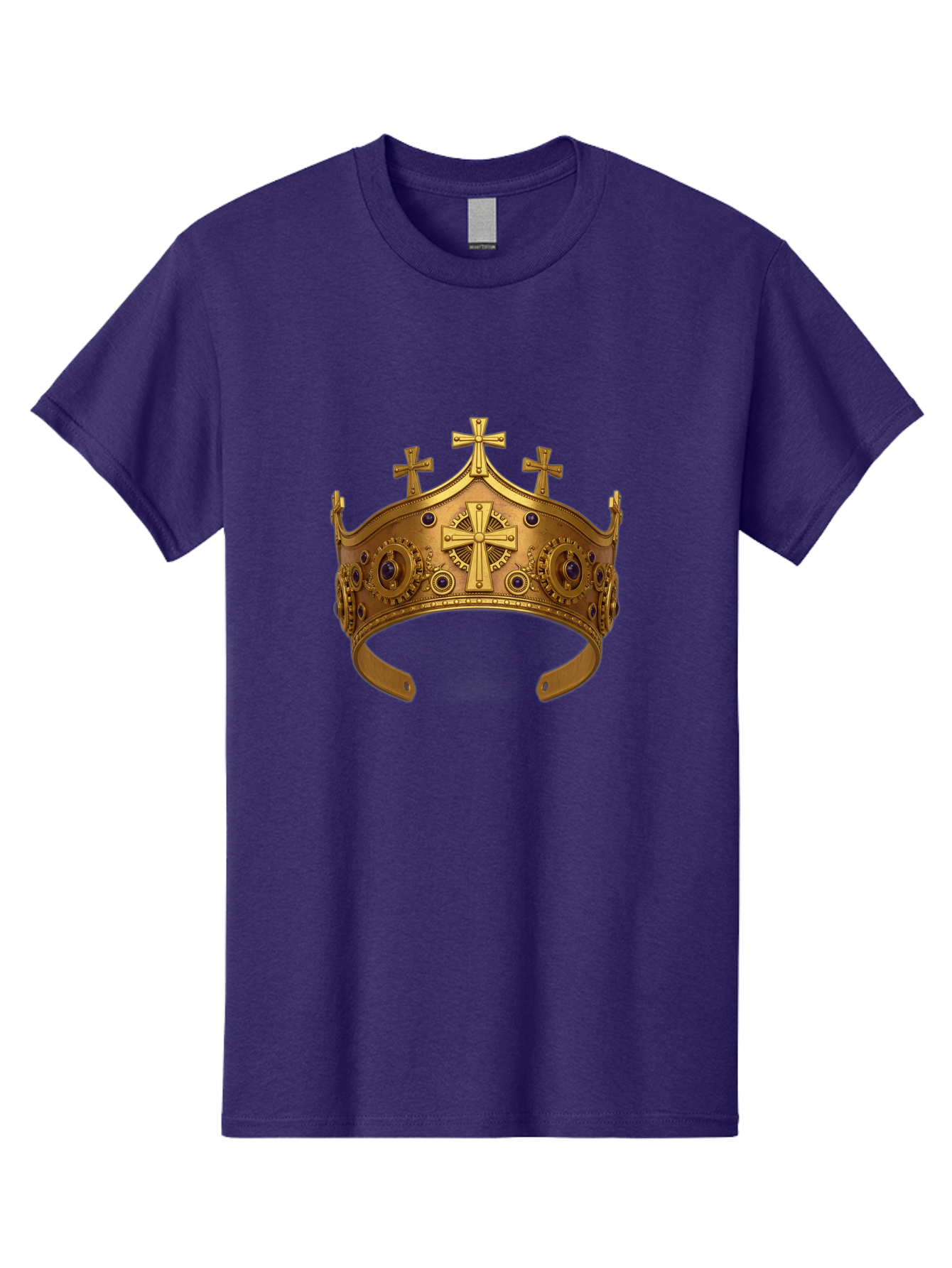 Gold-Crown-With-Crosses Men'S Graphic Tee, 100% Cotton, Comfortable Casual Summer Wear, Machine Washable, Vintage Camera, Old Camera, Antique Camera, Black Camera, Classic Photography, Photography Equipment, Nostalgic Device, Film Camera, Bag538