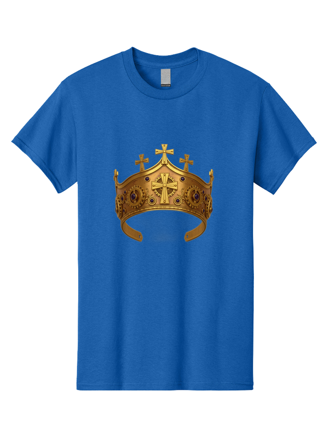 Gold-Crown-With-Crosses Men'S Graphic Tee, 100% Cotton, Comfortable Casual Summer Wear, Machine Washable, Vintage Camera, Old Camera, Antique Camera, Black Camera, Classic Photography, Photography Equipment, Nostalgic Device, Film Camera, Bag538