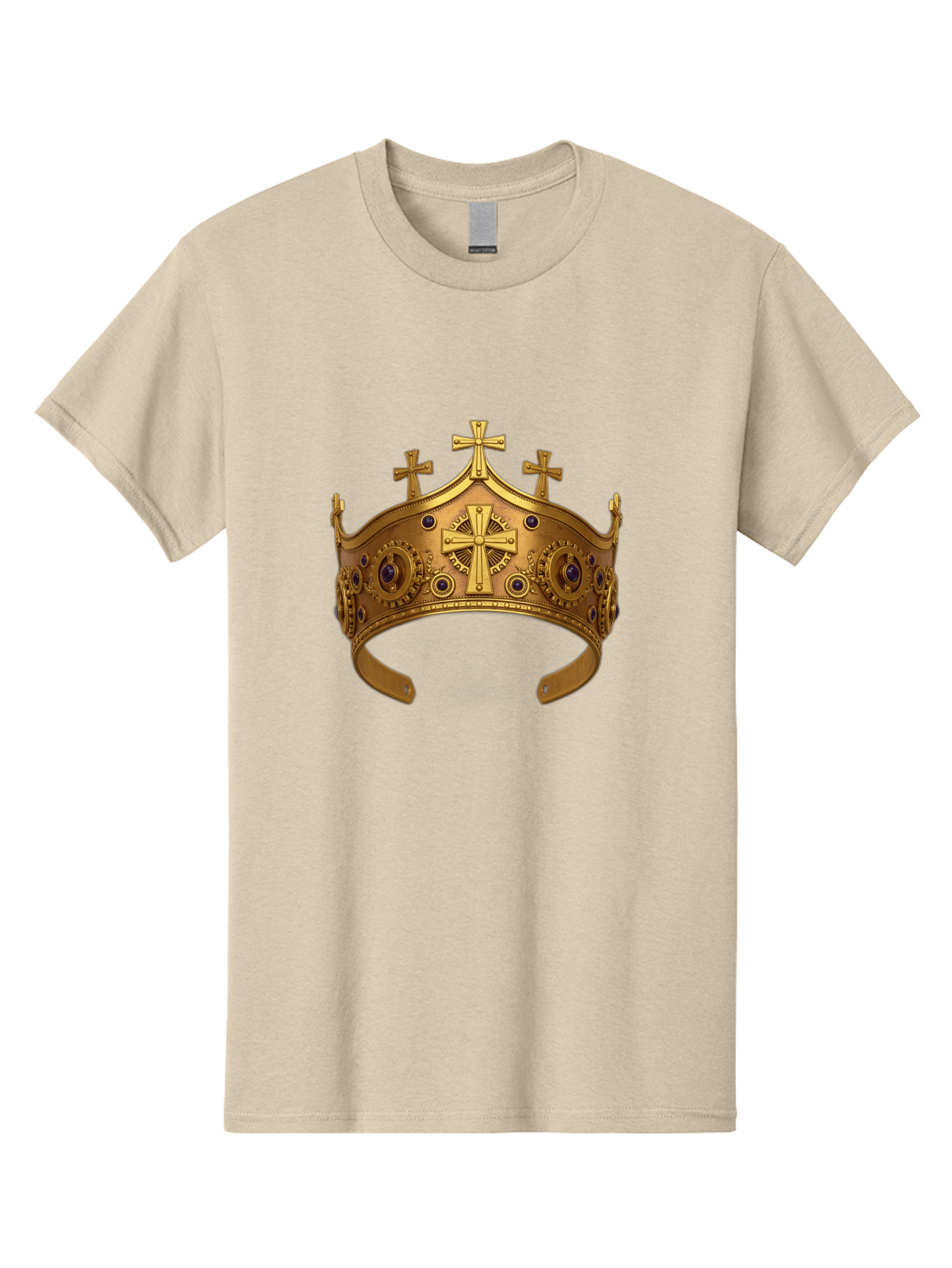 Gold-Crown-With-Crosses Men'S Graphic Tee, 100% Cotton, Comfortable Casual Summer Wear, Machine Washable, Vintage Camera, Old Camera, Antique Camera, Black Camera, Classic Photography, Photography Equipment, Nostalgic Device, Film Camera, Bag538