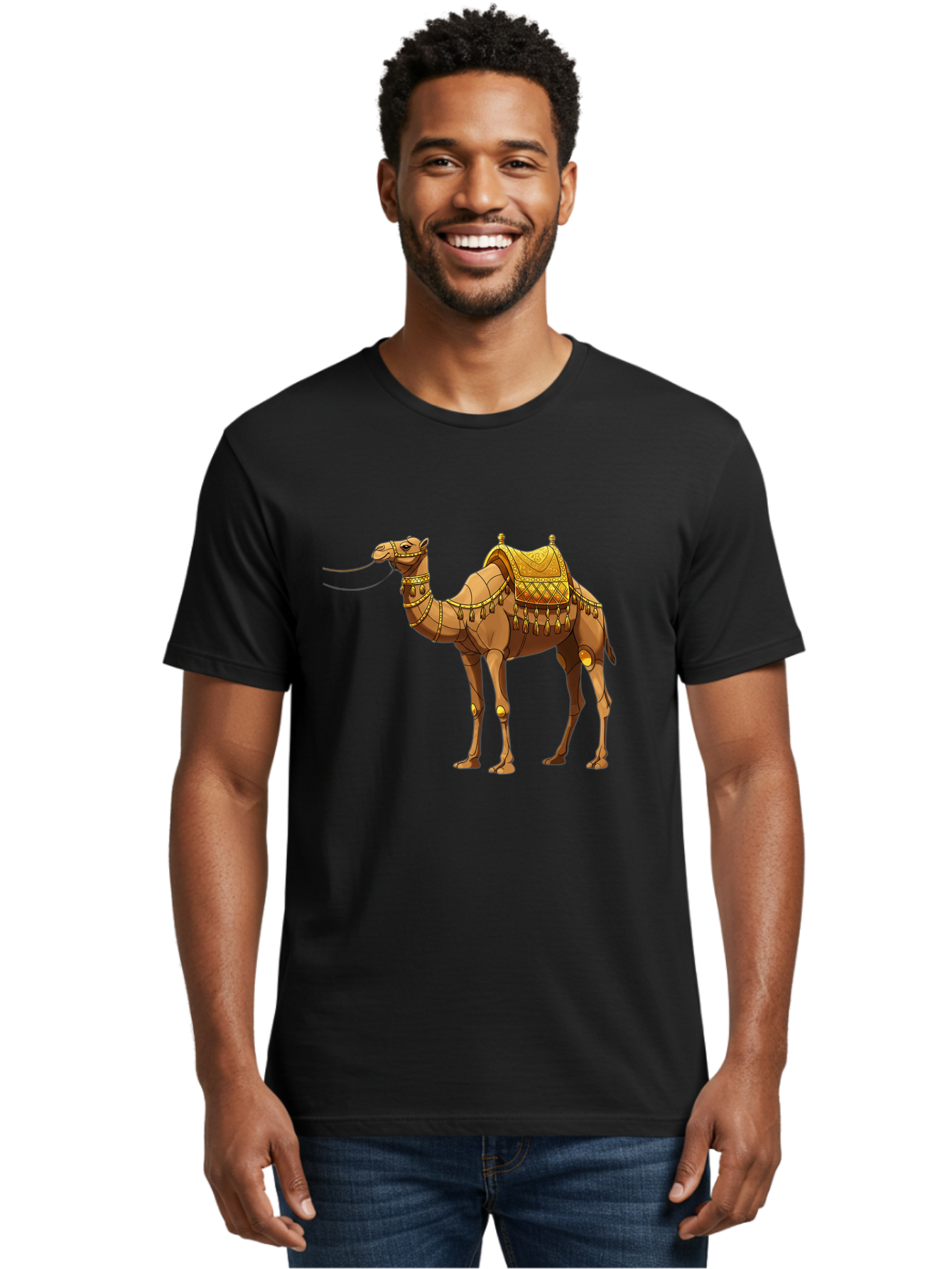 Golden-Camel-1 Men'S Graphic Tee, 100% Cotton, Comfortable Casual Summer Wear, Machine Washable, Vintage Camera, Old Camera, Antique Camera, Black Camera, Classic Photography, Photography Equipment, Nostalgic Device, Film Camera, Camera Art Bag546
