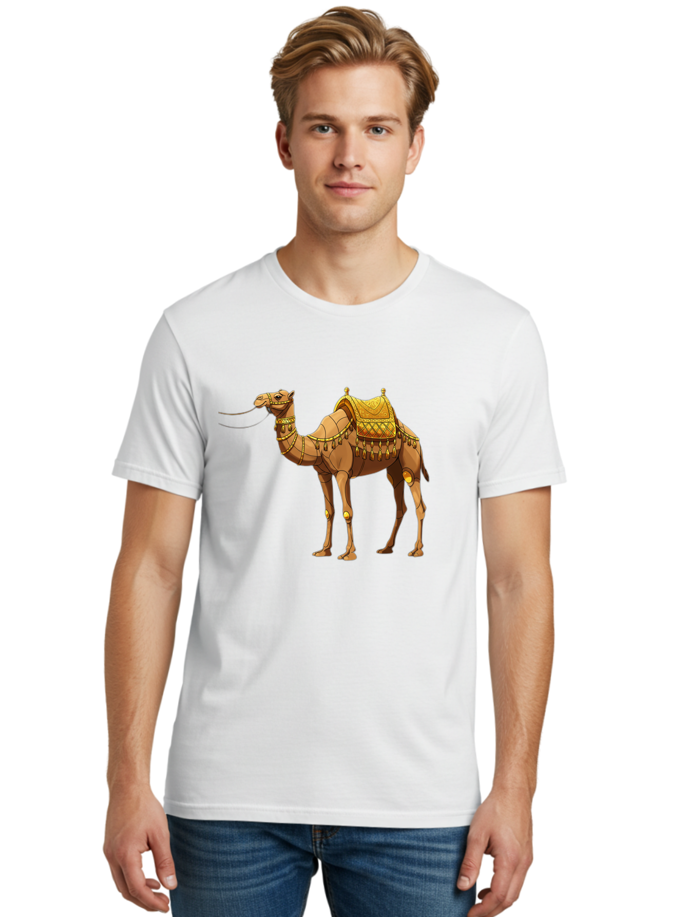 Golden-Camel-1 Men'S Graphic Tee, 100% Cotton, Comfortable Casual Summer Wear, Machine Washable, Vintage Camera, Old Camera, Antique Camera, Black Camera, Classic Photography, Photography Equipment, Nostalgic Device, Film Camera, Camera Art Bag546