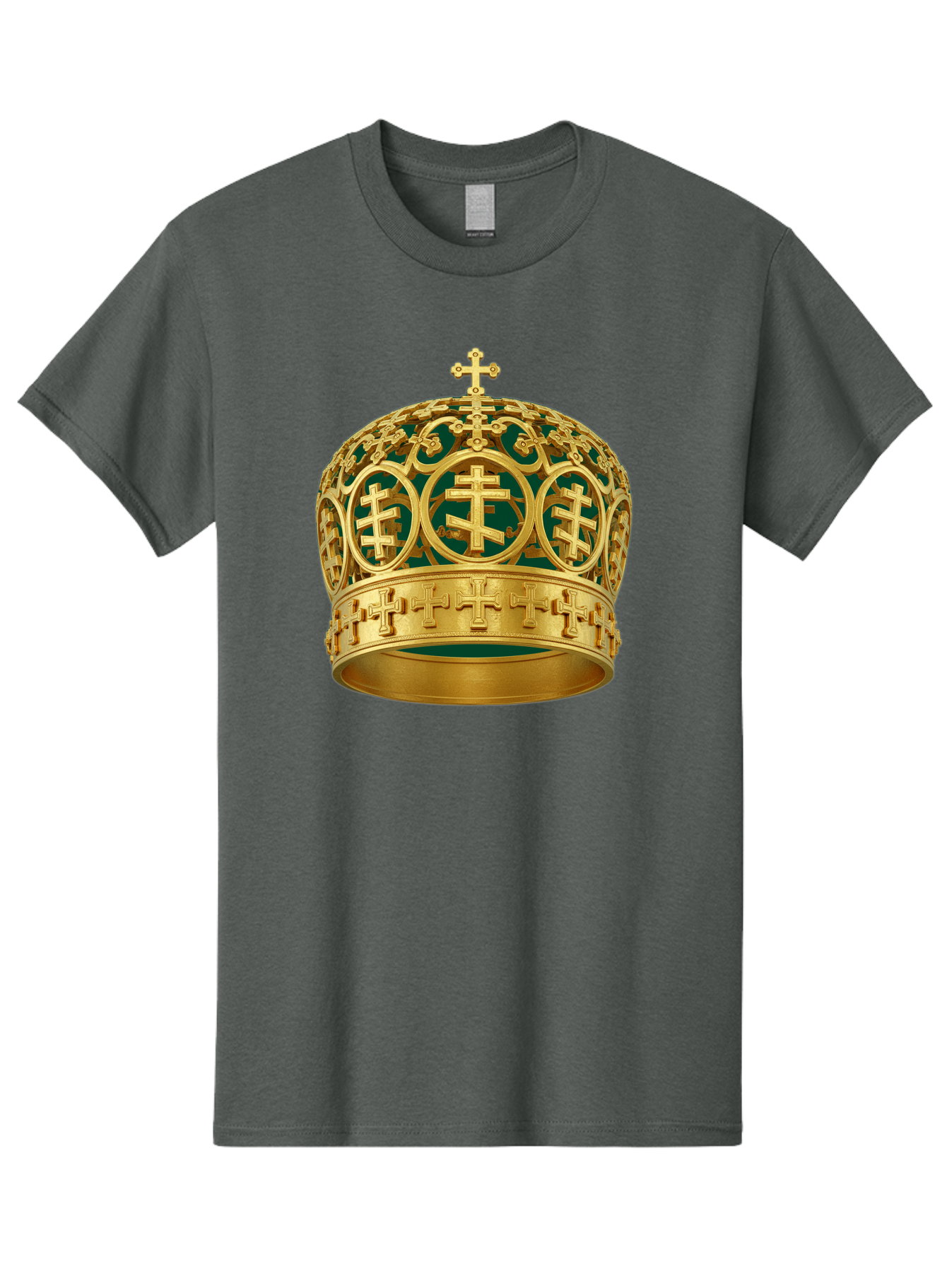 Golden-Cross-Crown Men'S Graphic Tee, 100% Cotton, Comfortable Casual Summer Wear, Machine Washable, Vintage Camera, Old Camera, Antique Camera, Black Camera, Classic Photography, Photography Equipment, Nostalgic Device, Film Camera, Bag549