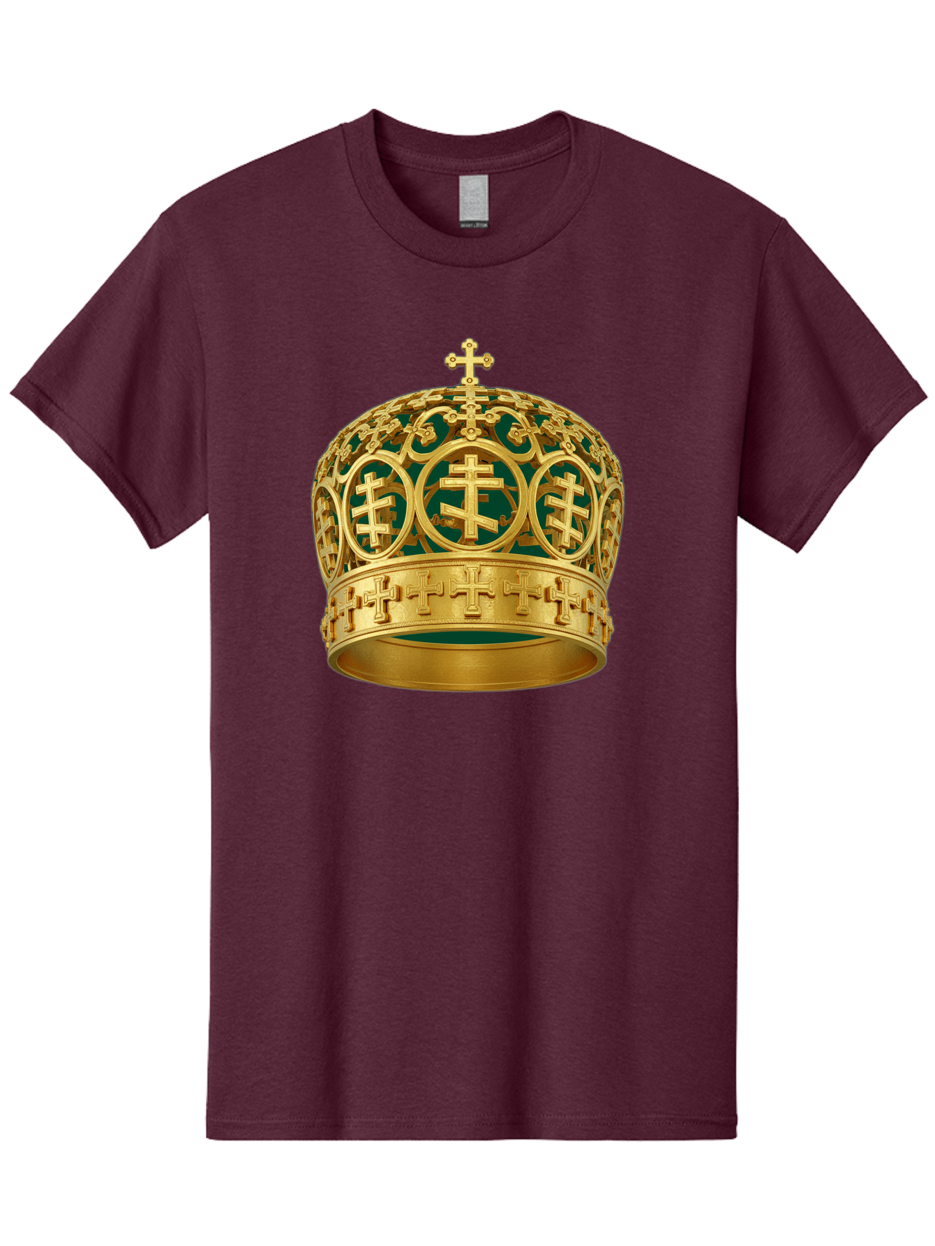 Golden-Cross-Crown Men'S Graphic Tee, 100% Cotton, Comfortable Casual Summer Wear, Machine Washable, Vintage Camera, Old Camera, Antique Camera, Black Camera, Classic Photography, Photography Equipment, Nostalgic Device, Film Camera, Bag549