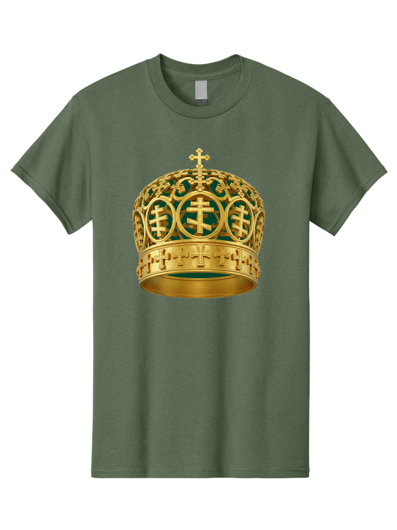 Golden-Cross-Crown Men'S Graphic Tee, 100% Cotton, Comfortable Casual Summer Wear, Machine Washable, Vintage Camera, Old Camera, Antique Camera, Black Camera, Classic Photography, Photography Equipment, Nostalgic Device, Film Camera, Bag549