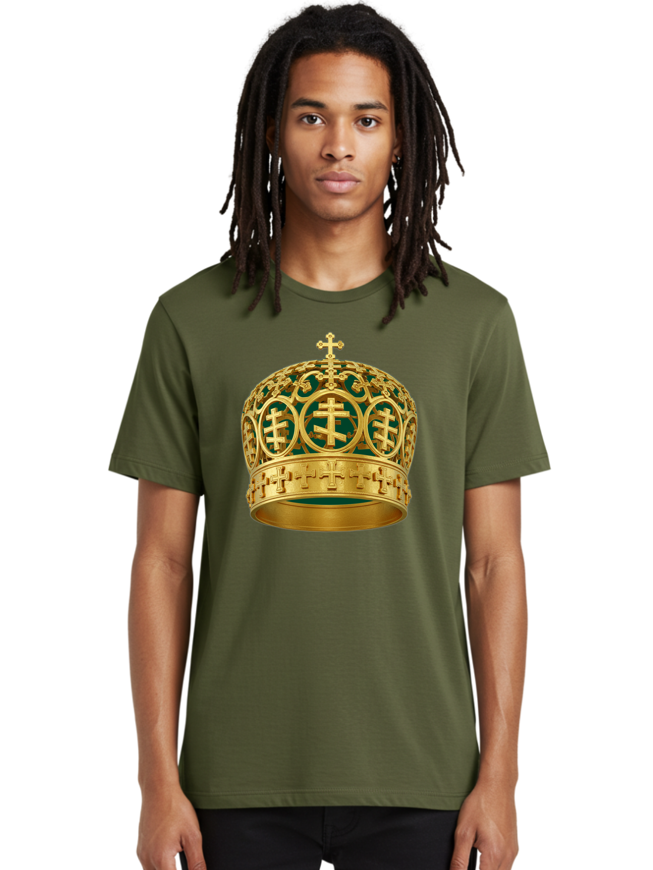 Golden-Cross-Crown Men'S Graphic Tee, 100% Cotton, Comfortable Casual Summer Wear, Machine Washable, Vintage Camera, Old Camera, Antique Camera, Black Camera, Classic Photography, Photography Equipment, Nostalgic Device, Film Camera, Bag549