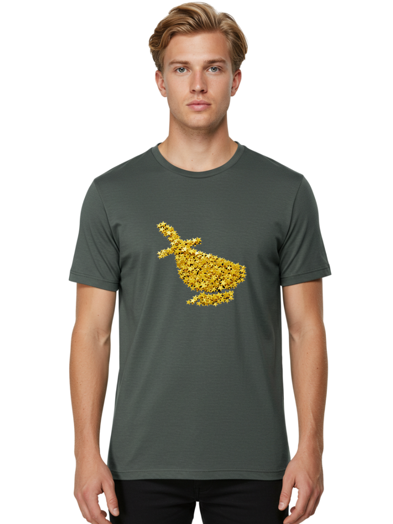 Golden-Star-Duck Men'S Graphic Tee, 100% Cotton, Comfortable Casual Summer Wear, Machine Washable, Vintage Camera, Old Camera, Antique Camera, Black Camera, Classic Photography, Photography Equipment, Nostalgic Device, Film Camera, Camera Art Bag556
