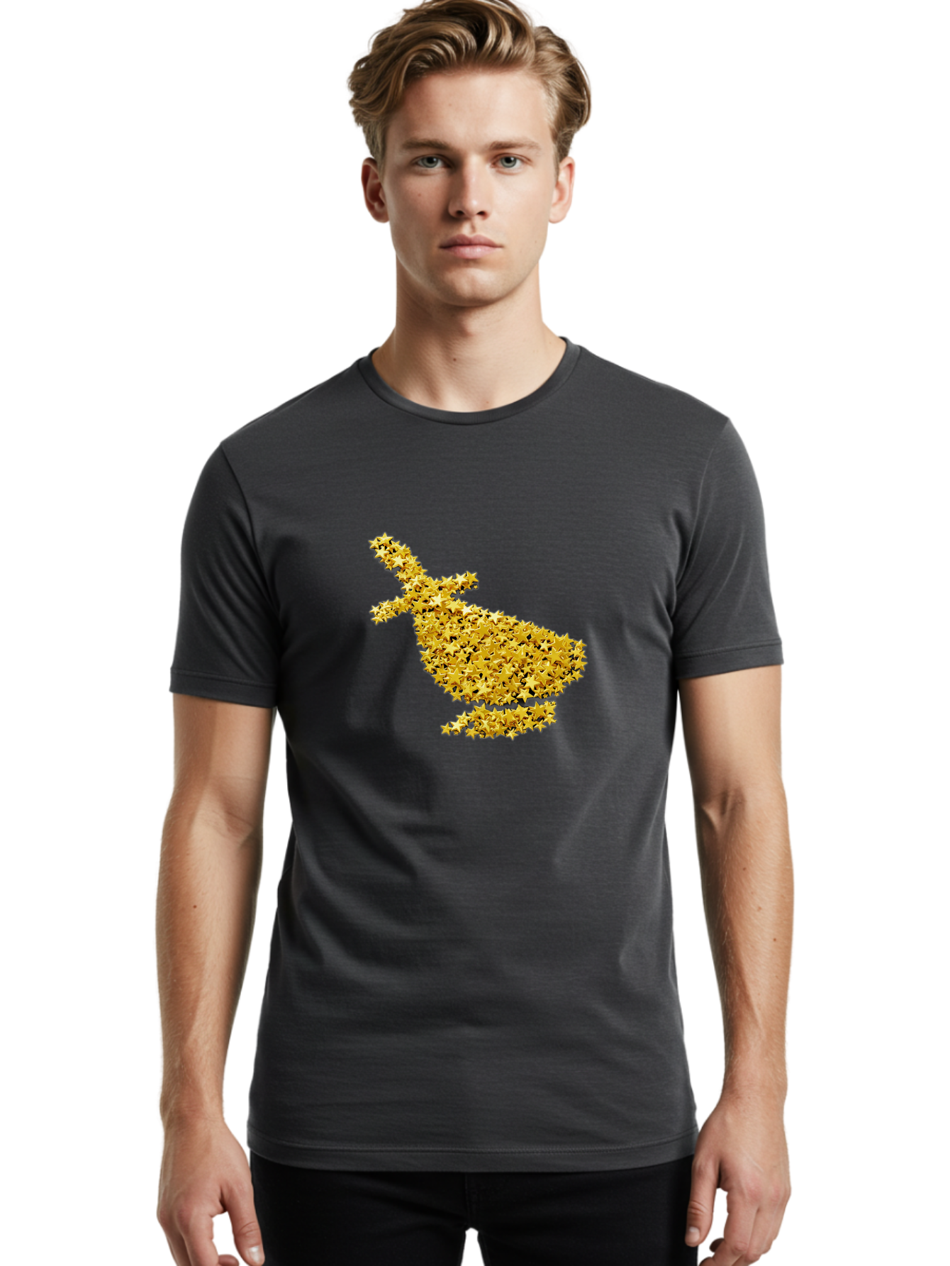Golden-Star-Duck Men'S Graphic Tee, 100% Cotton, Comfortable Casual Summer Wear, Machine Washable, Vintage Camera, Old Camera, Antique Camera, Black Camera, Classic Photography, Photography Equipment, Nostalgic Device, Film Camera, Camera Art Bag556
