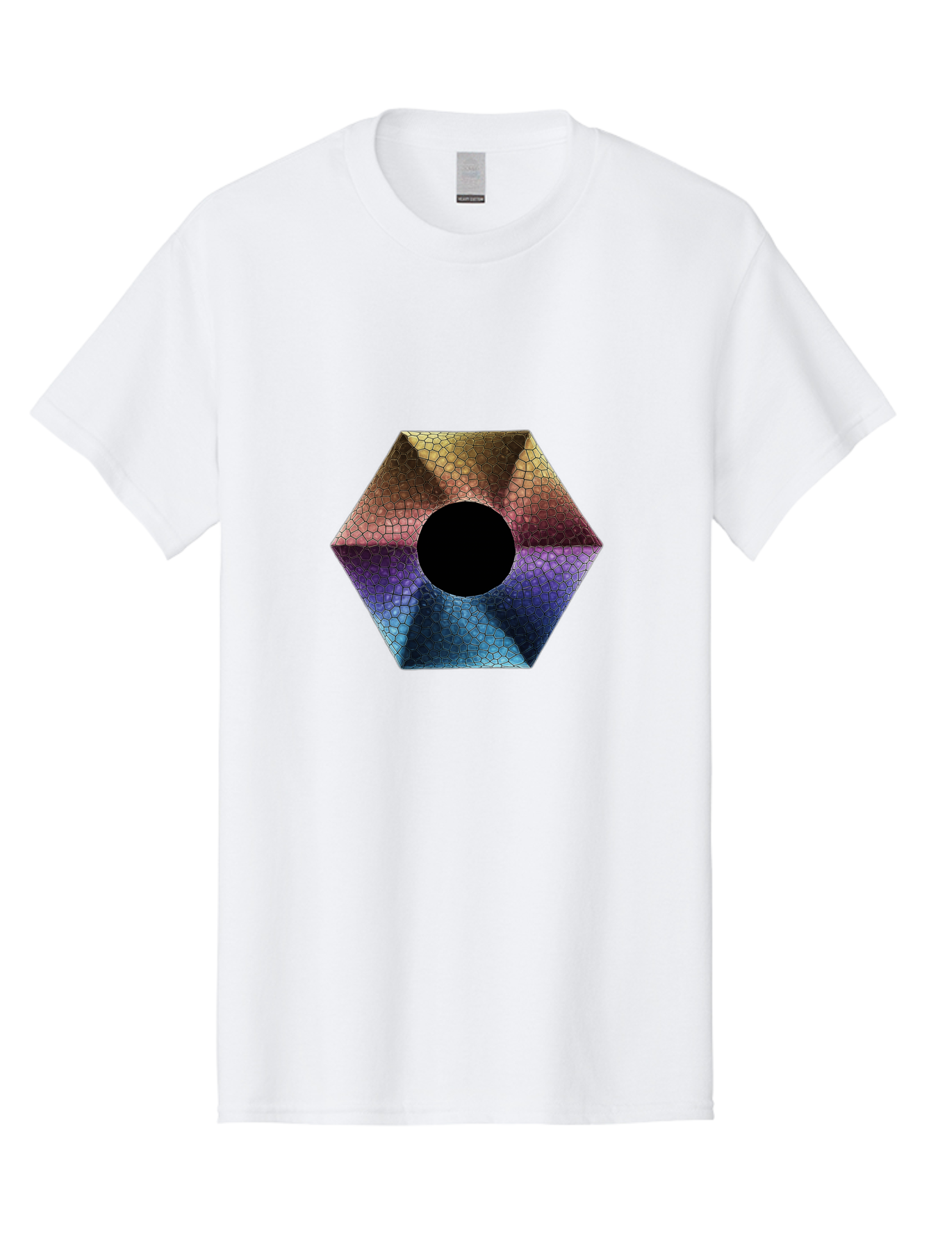 Hexagonal-Shape Men'S Graphic Tee, 100% Cotton, Comfortable Casual Summer Wear, Machine Washable, Vintage Camera, Old Camera, Antique Camera, Black Camera, Classic Photography, Photography Equipment, Nostalgic Device, Film Camera, Camera Art Bag592