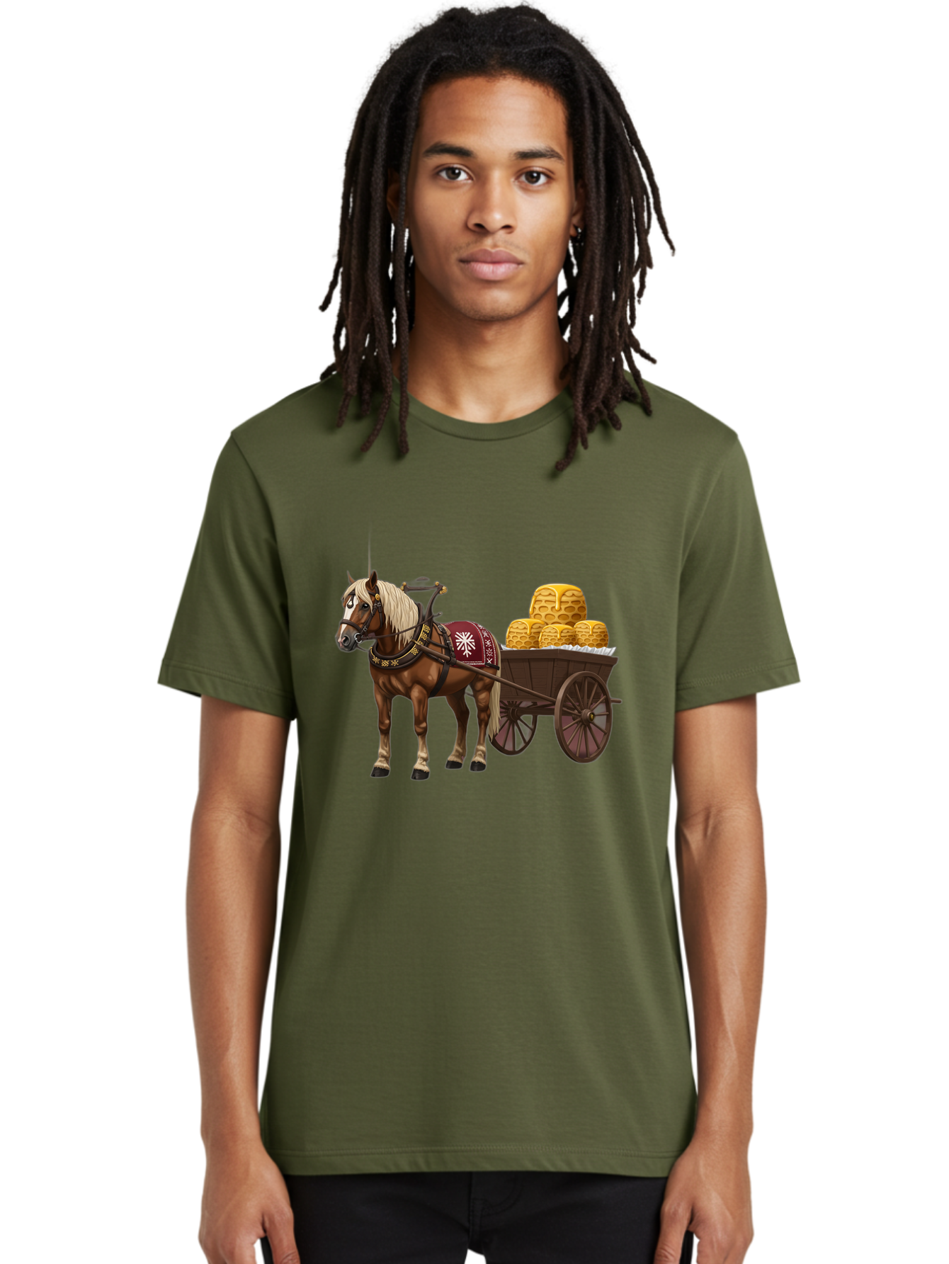 Horse-Drawn-Wagon Men'S Graphic Tee, 100% Cotton, Comfortable Casual Summer Wear, Machine Washable, Vintage Camera, Old Camera, Antique Camera, Black Camera, Classic Photography, Photography Equipment, Nostalgic Device, Film Camera, Camera Art Bag595