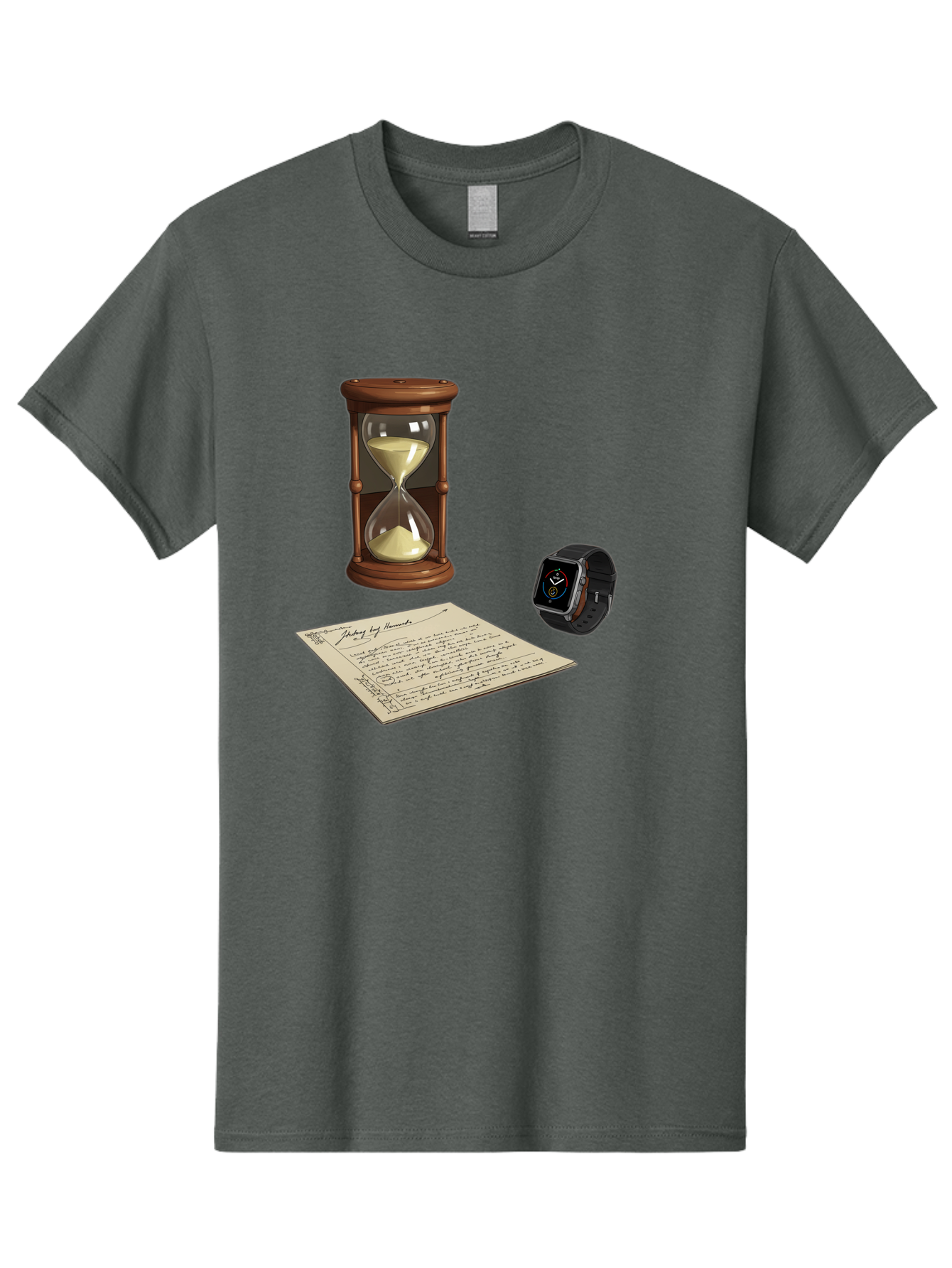 Hourglass-Watch-Letter Men'S Graphic Tee, 100% Cotton, Comfortable Casual Summer Wear, Machine Washable, Vintage Camera, Old Camera, Antique Camera, Black Camera, Classic Photography, Photography Equipment, Nostalgic Device, Film Camera, Bag597