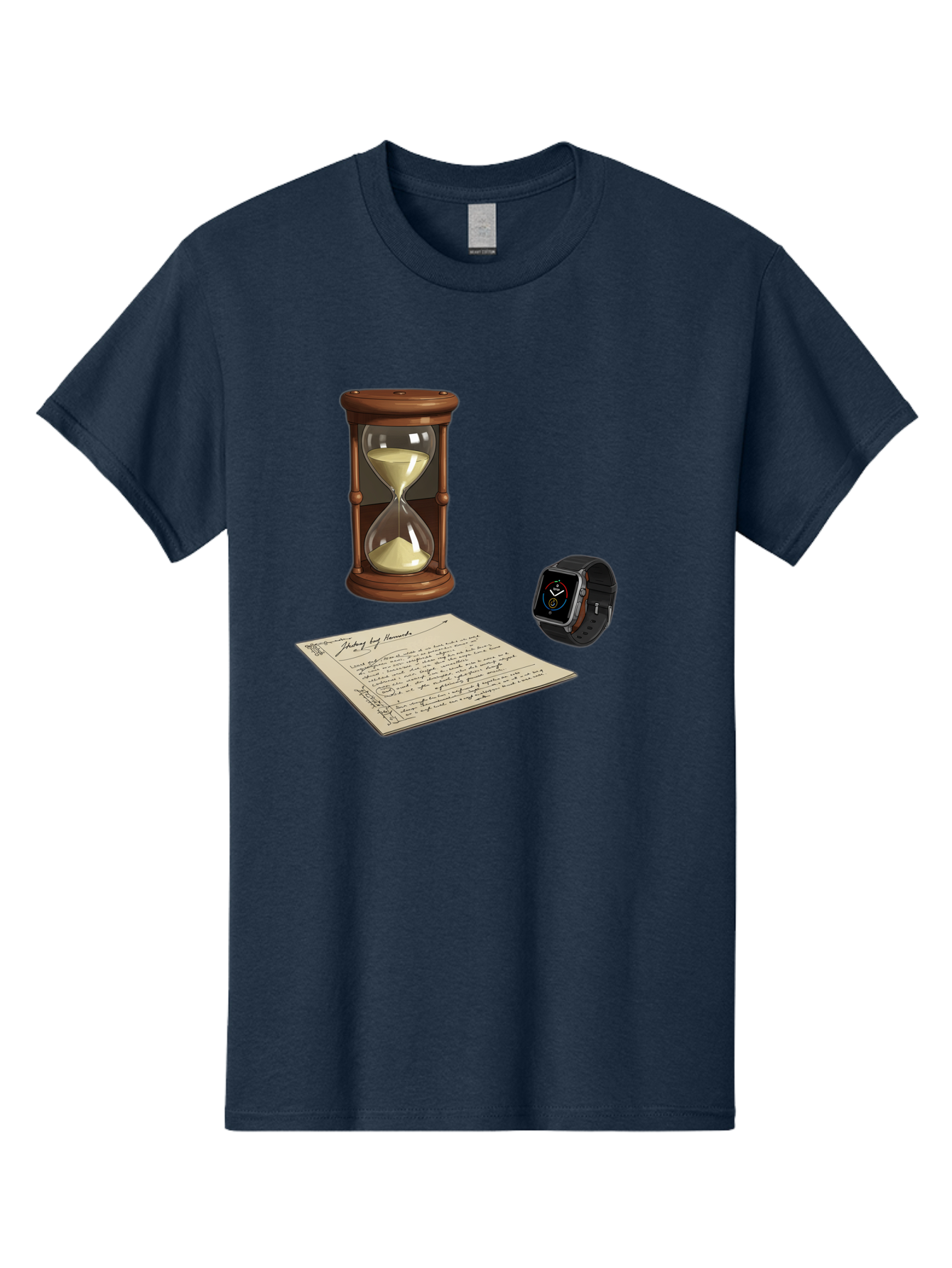 Hourglass-Watch-Letter Men'S Graphic Tee, 100% Cotton, Comfortable Casual Summer Wear, Machine Washable, Vintage Camera, Old Camera, Antique Camera, Black Camera, Classic Photography, Photography Equipment, Nostalgic Device, Film Camera, Bag597