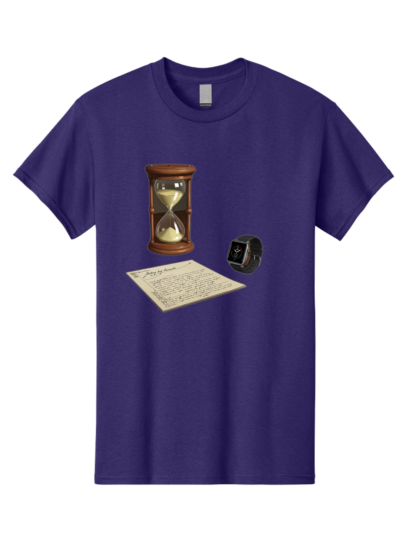 Hourglass-Watch-Letter Men'S Graphic Tee, 100% Cotton, Comfortable Casual Summer Wear, Machine Washable, Vintage Camera, Old Camera, Antique Camera, Black Camera, Classic Photography, Photography Equipment, Nostalgic Device, Film Camera, Bag597